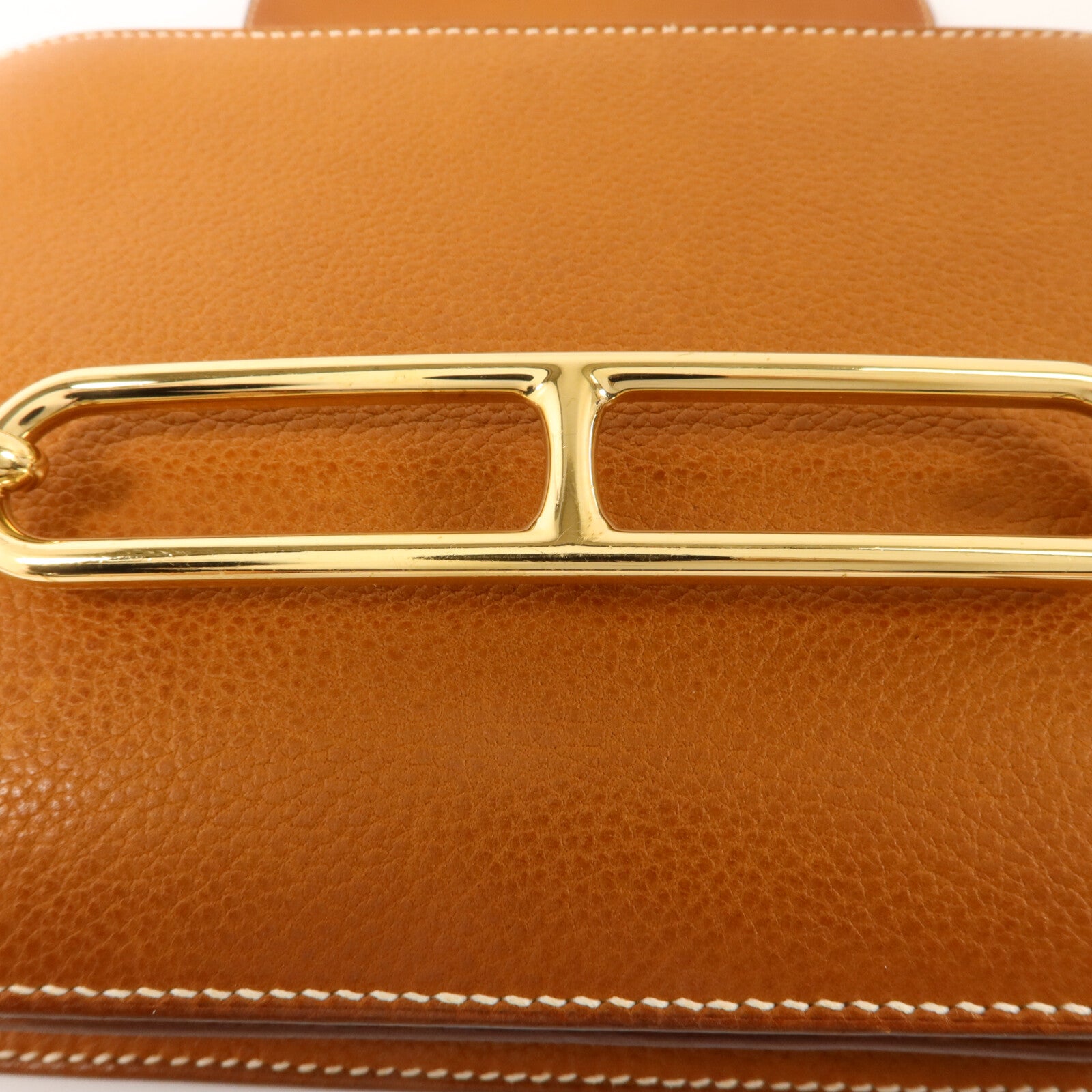 HERMES Barenia皮革Mini Roulis肩背袋Gold