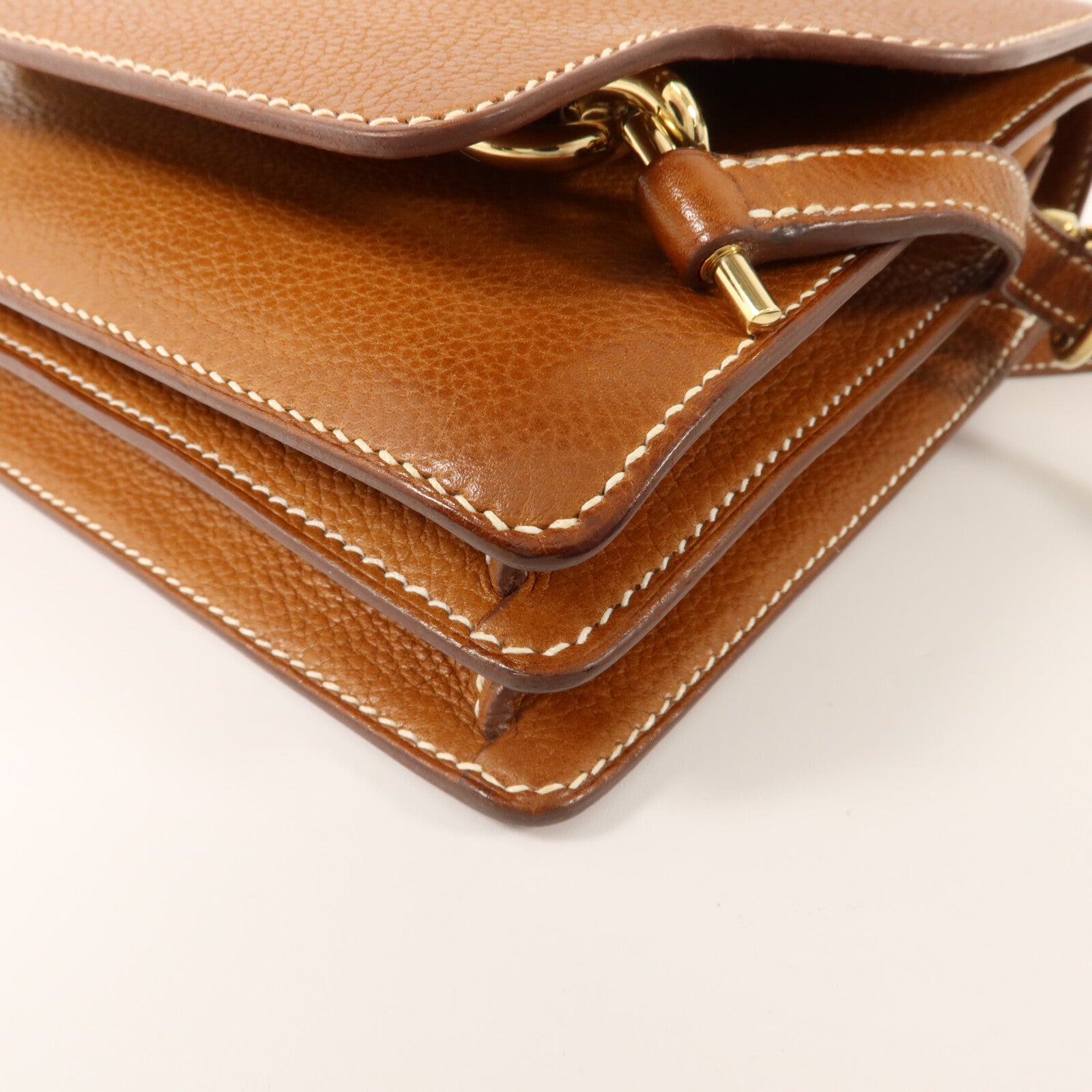 HERMES Barenia皮革Mini Roulis肩背袋Gold