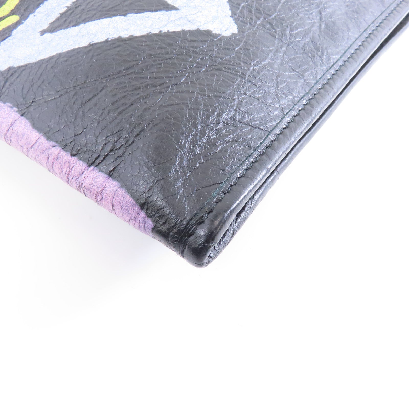 BALENCIAGA 【激減優惠】牛皮皮革Clutch Bag銀扣手拿包黑色