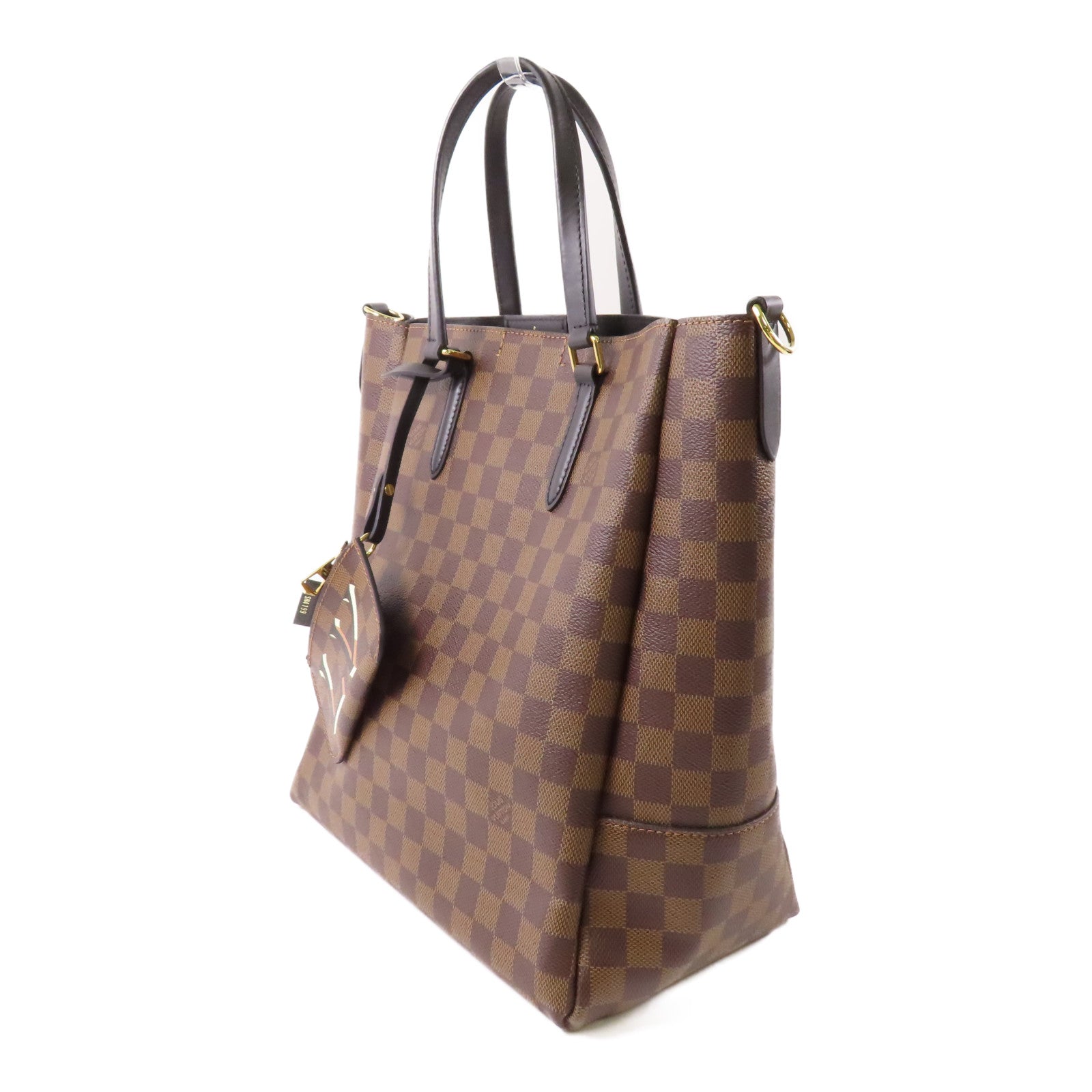 LOUIS VUITTON Damier Belmont金扣手挽肩背兩用袋