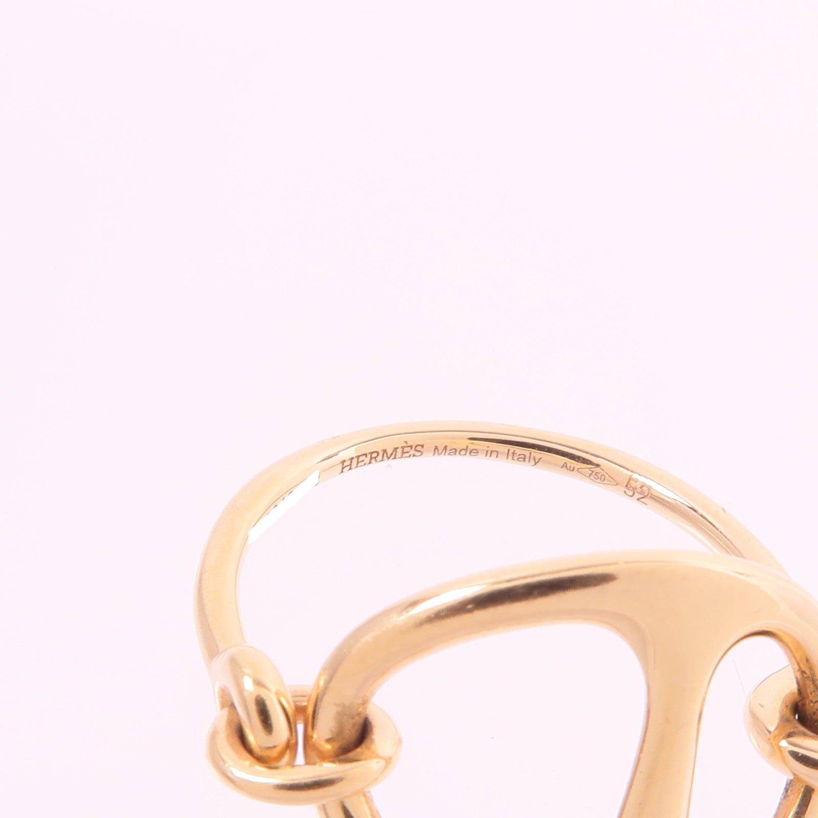 HERMES 18K玫瑰金Chaine d'ancre Punk Ring戒指