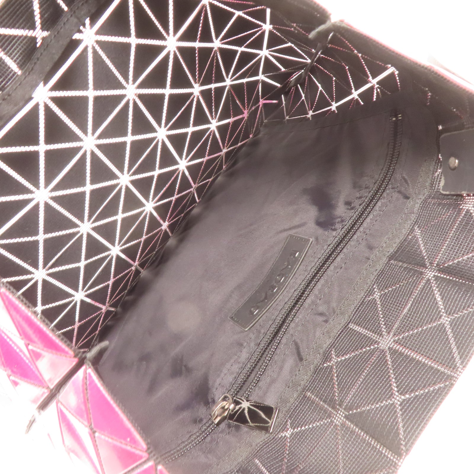 BAO BAO ISSEYMIYAKE Tote Bag Handbag PVC Purplish Red
