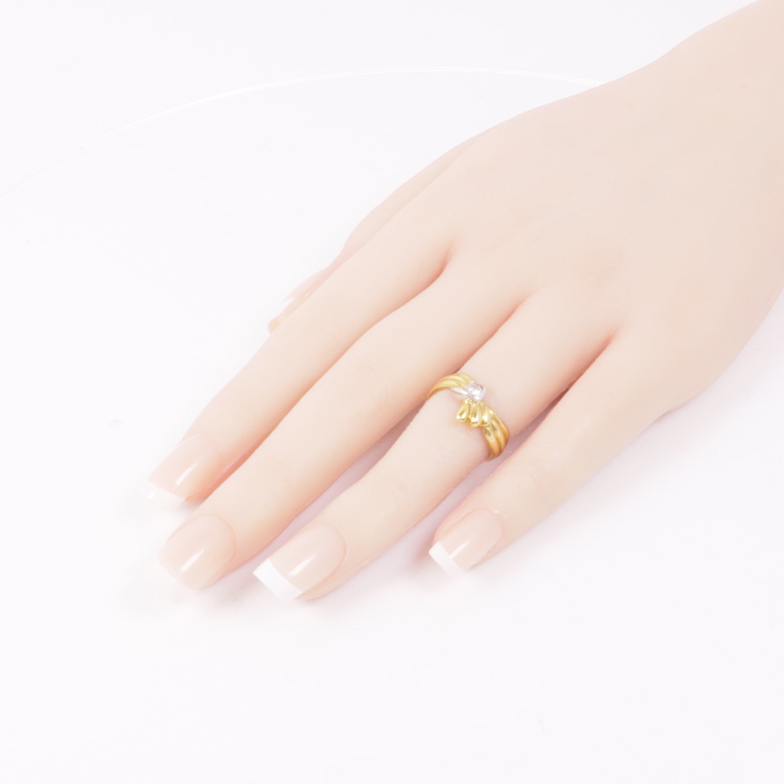 JEWELRY 18K白金/黃金Diamond Ring鑽石戒指US#4.75