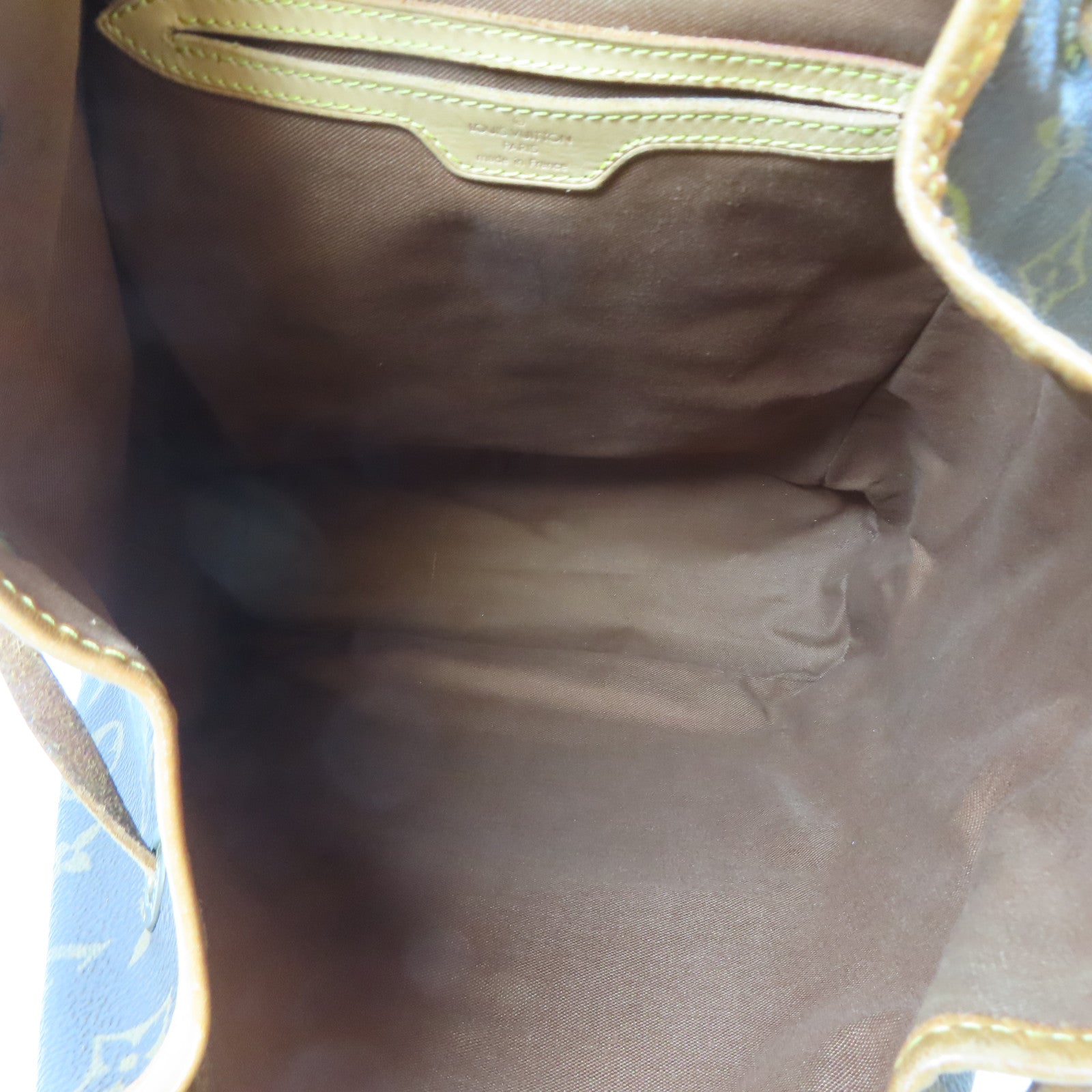 LOUIS VUITTON Monogram Montsouris GM金扣背包啡色