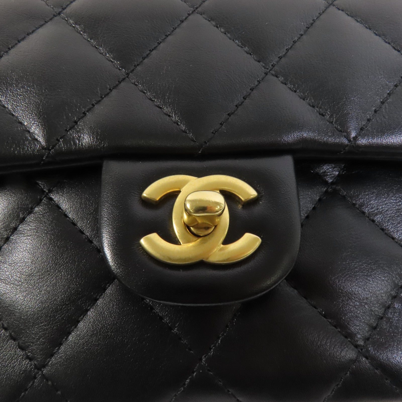 CHANEL 牛皮皮革Top Handle金扣手挽肩背兩用袋