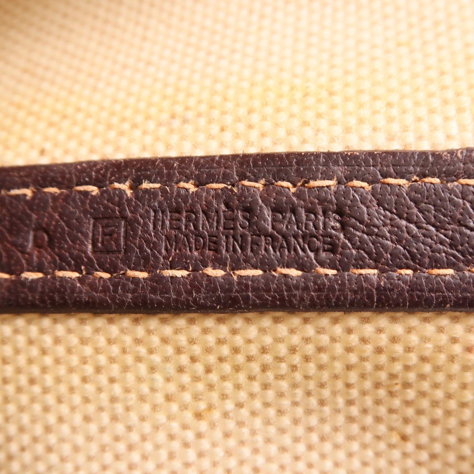 HERMES 塗層帆布Garden Party銀扣手挽袋