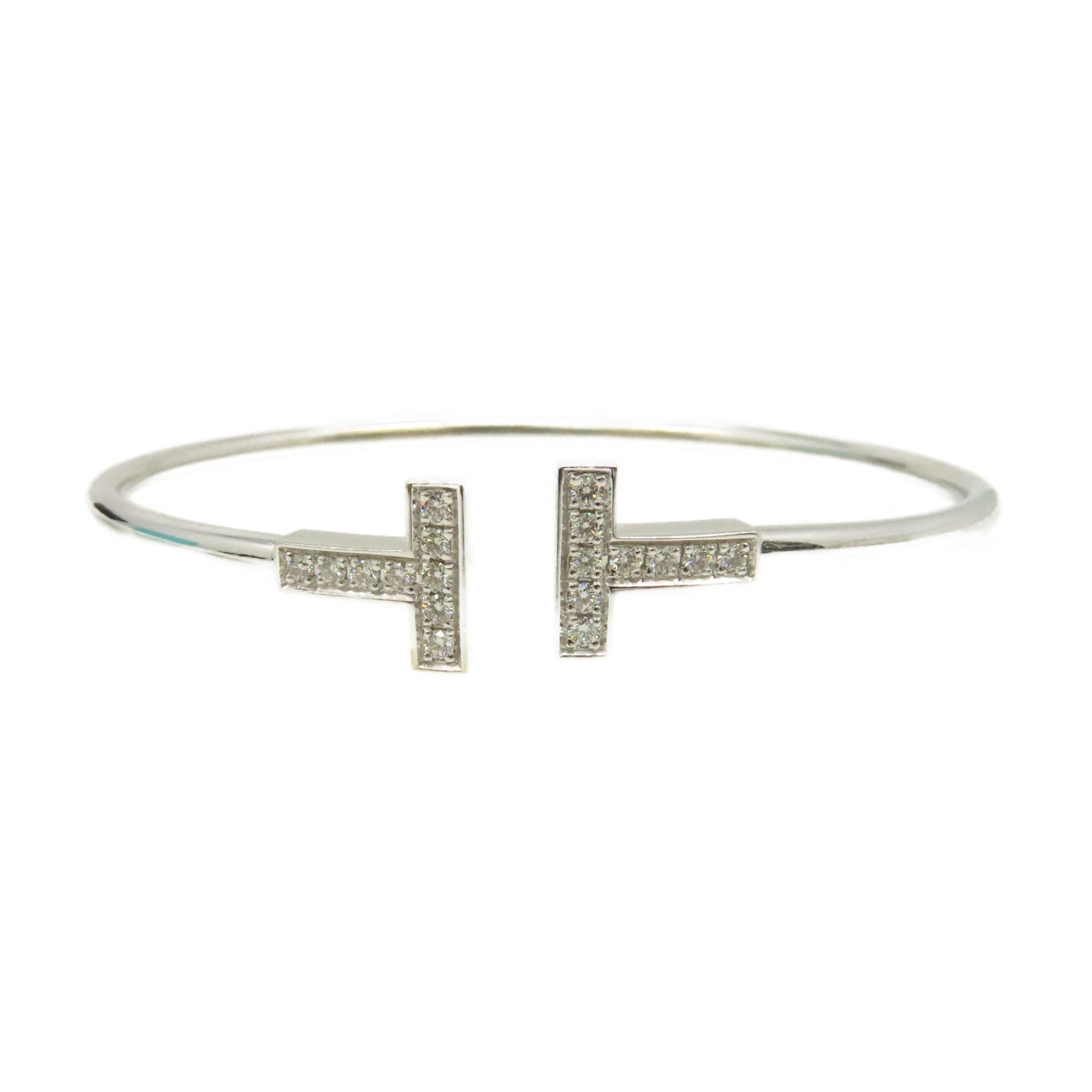 TIFFANY＆CO 【激減優惠】18K白金T Wire Bracelet鑽石手鏈
