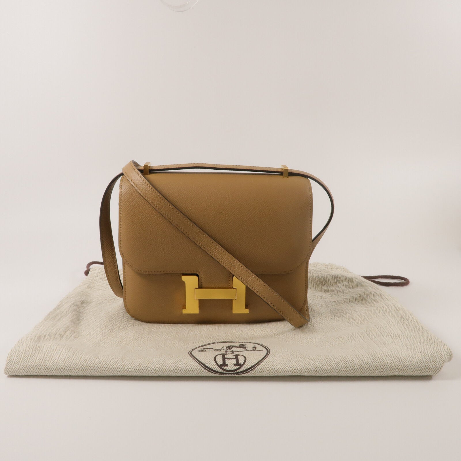 HERMES Epsom皮革Constance Mini肩背袋Chai