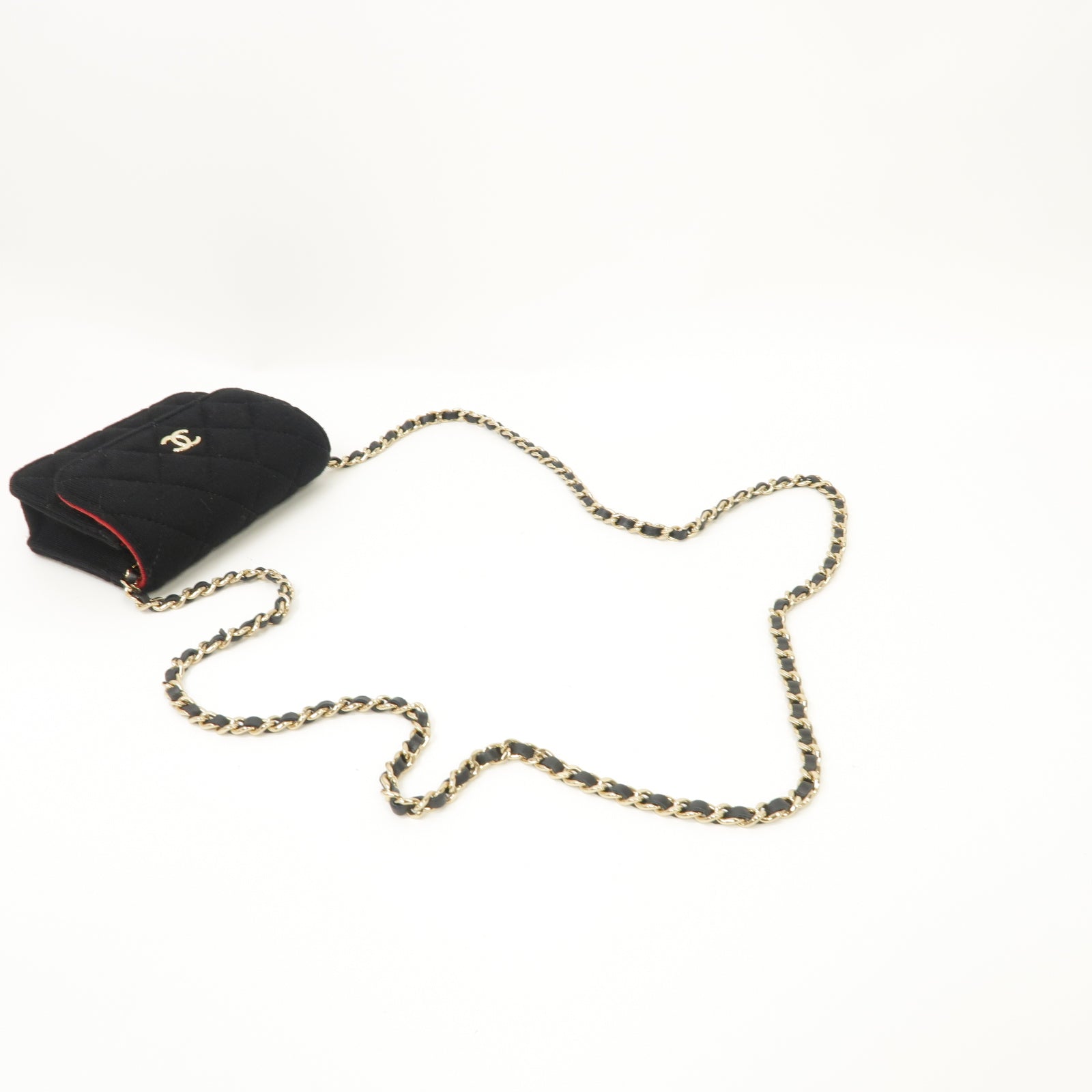 CHANEL バック CHANEL 菱格棉質Chain Shoulder Bag銀扣鏈帶肩背袋黑色– Brand