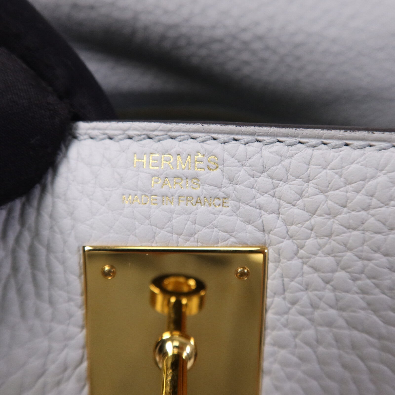 HERMES 【激減優惠】Togo皮革Kelly 28金扣手挽肩背兩用袋Blue Pale