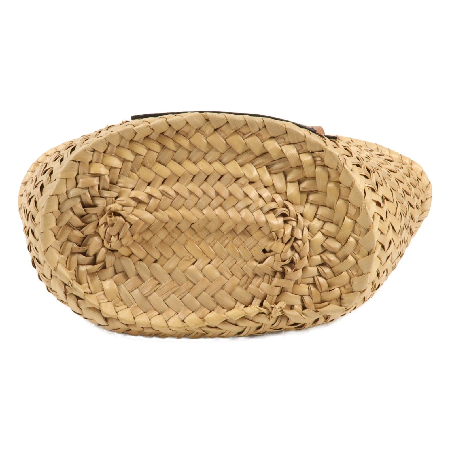 LOEWE 牛皮皮革/酒椰Studio Ghibli Dust Bunnies Small Basket銀扣手挽袋