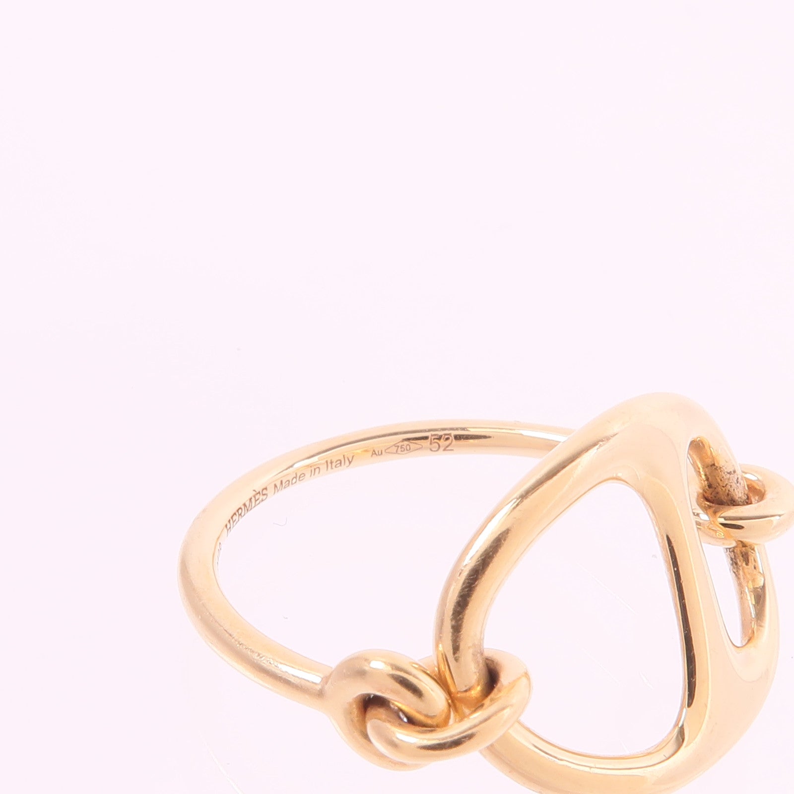 HERMES 18K玫瑰金Chaine d'ancre Punk Ring戒指