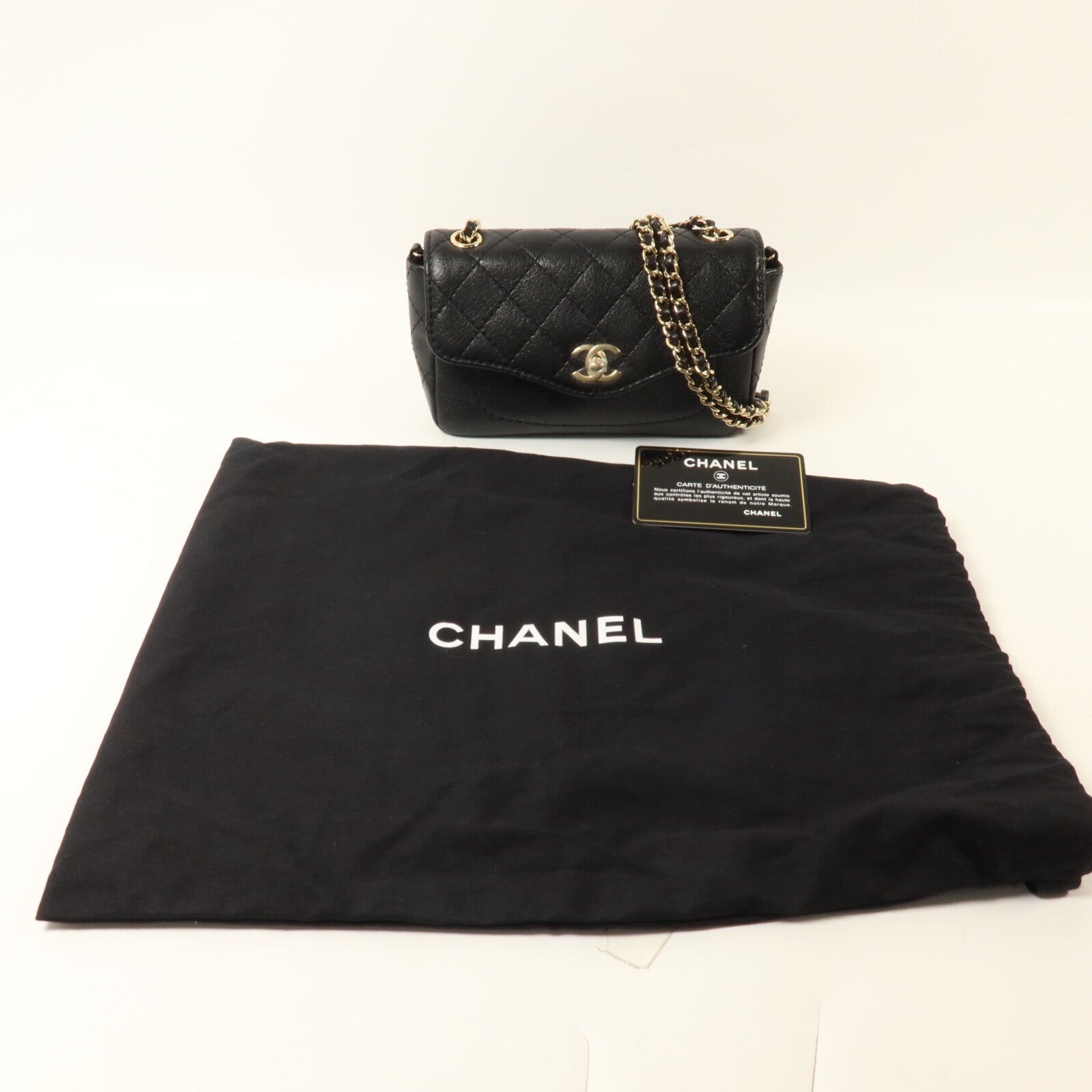 CHANEL 牛皮皮革Chain Shoulder鏈帶肩背袋
