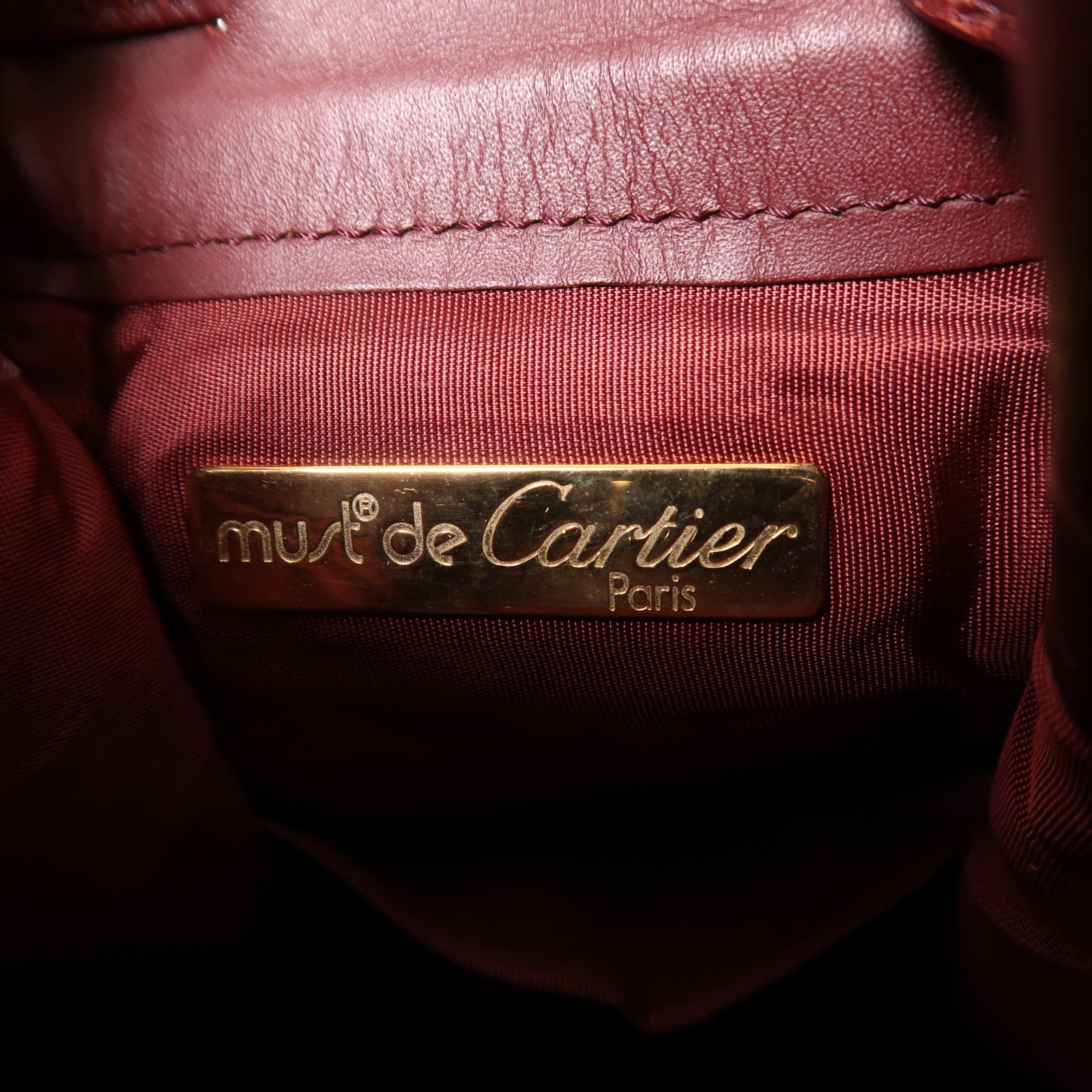 CARTIER 牛皮皮革Bucket Bag金扣肩背袋