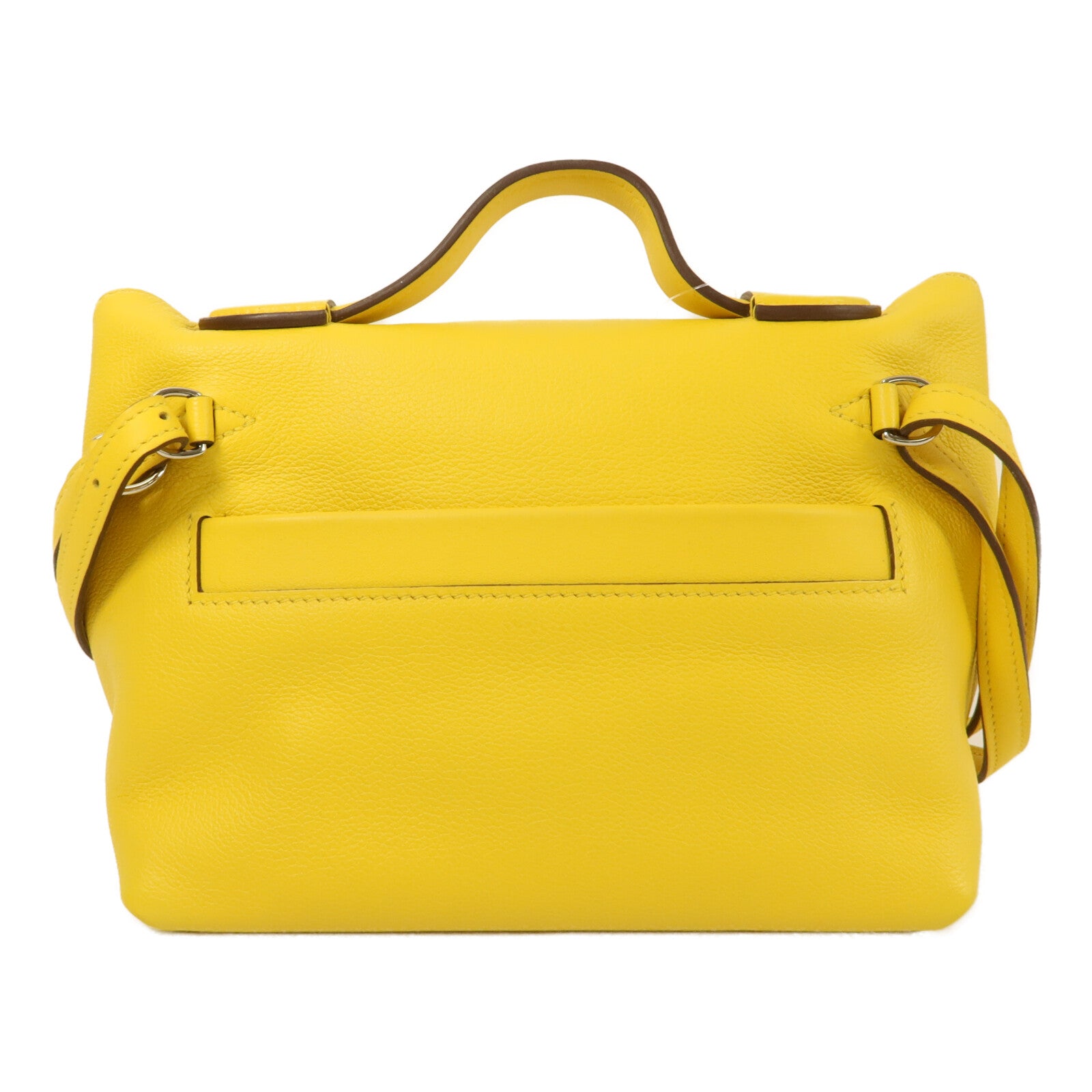 HERMES Evercolor皮革24/24 Mini手挽肩背兩用袋Jaune Citron