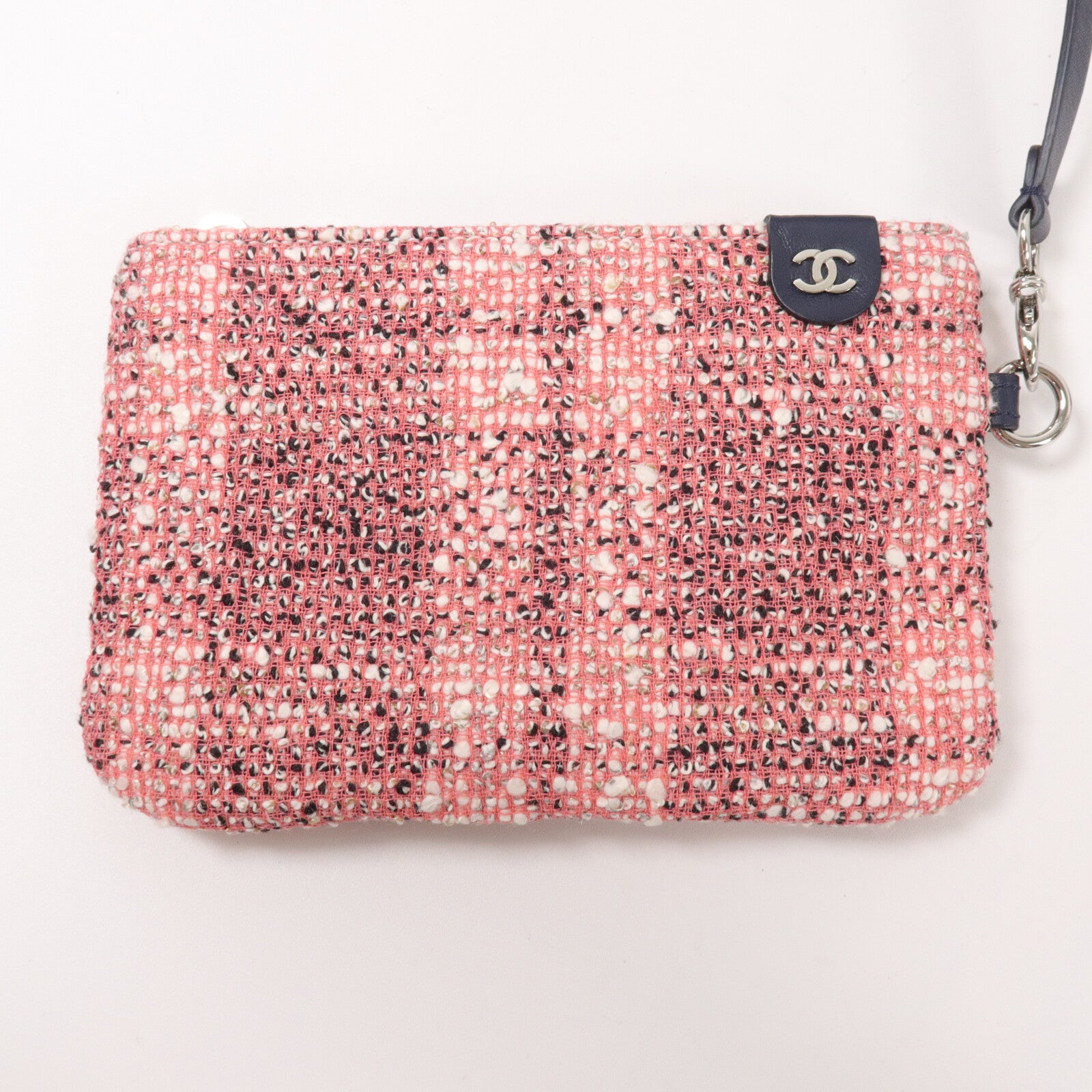 CHANEL 牛皮皮革/Tweed Piercing Light Bucket Bag鏈帶肩背袋