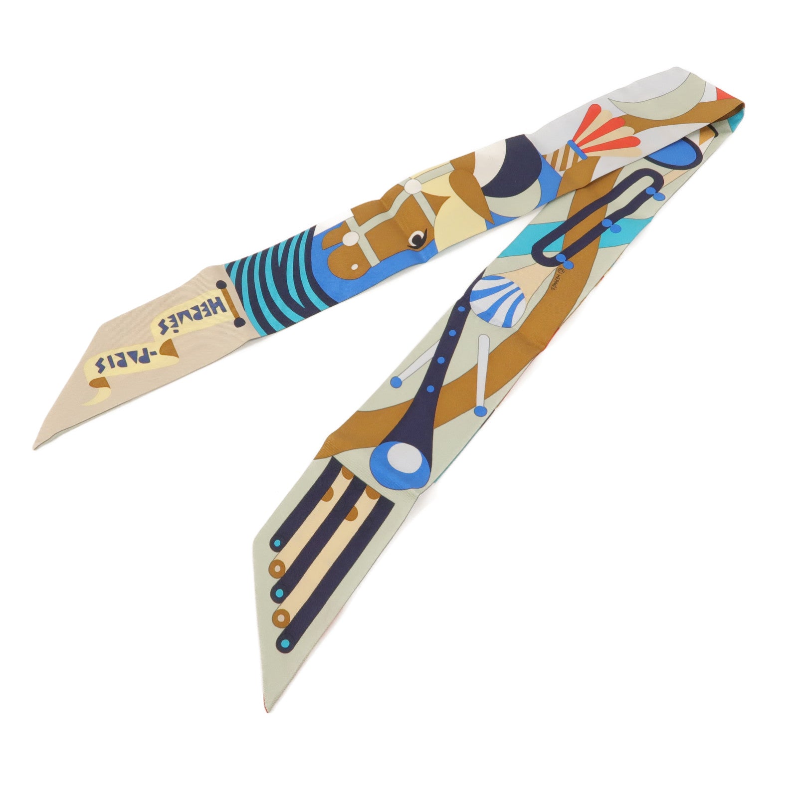 HERMES 絲質Twilly絲巾