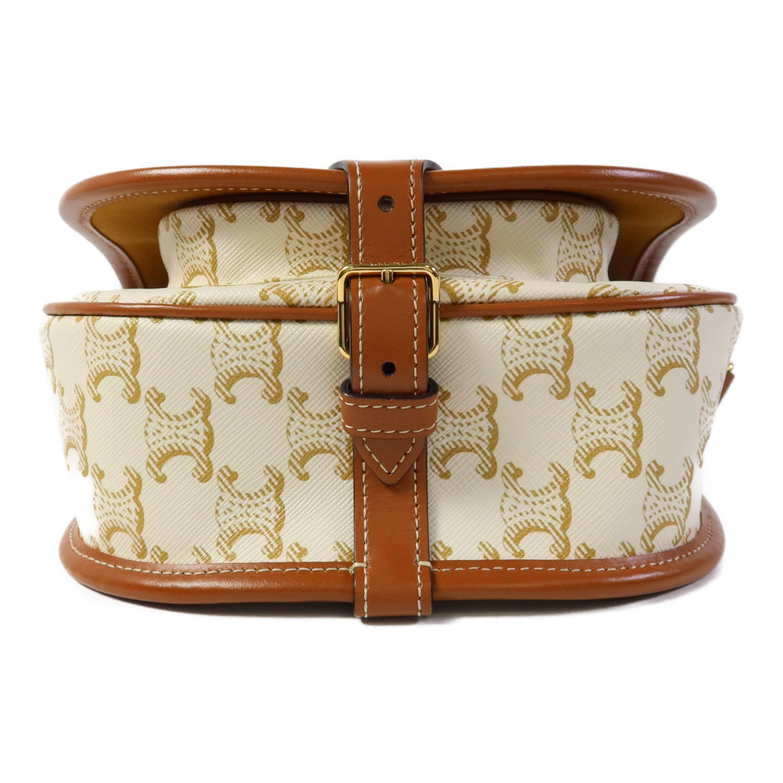 CELINE 塗層帆布Folco金扣肩背袋