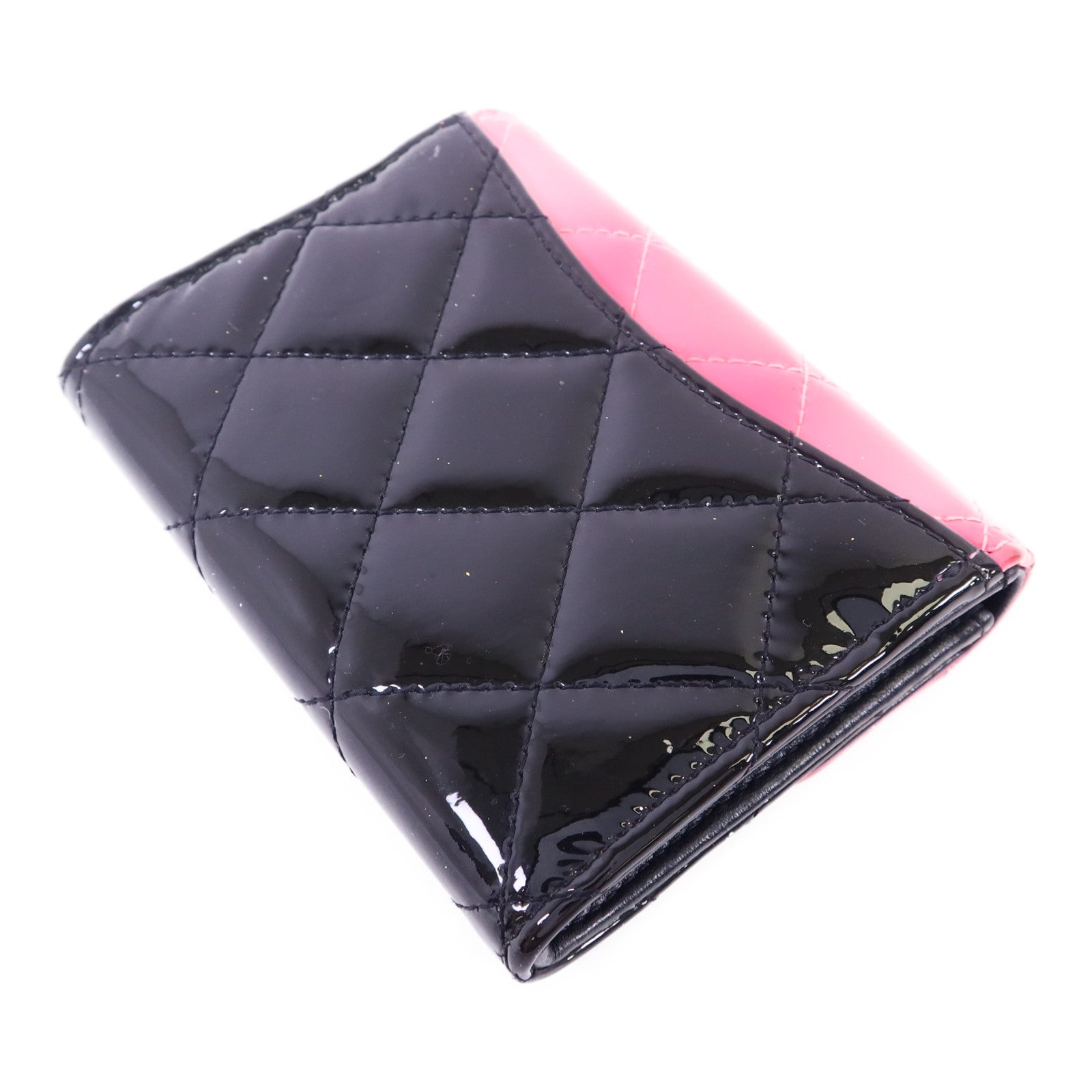CHANEL 漆皮皮革Card Case銀扣卡片套