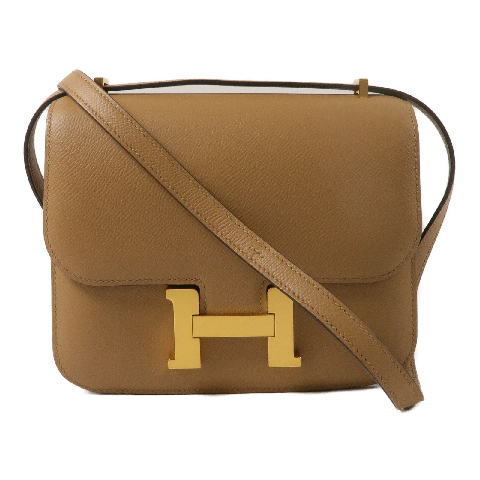 HERMES Epsom皮革Constance Mini肩背袋Chai