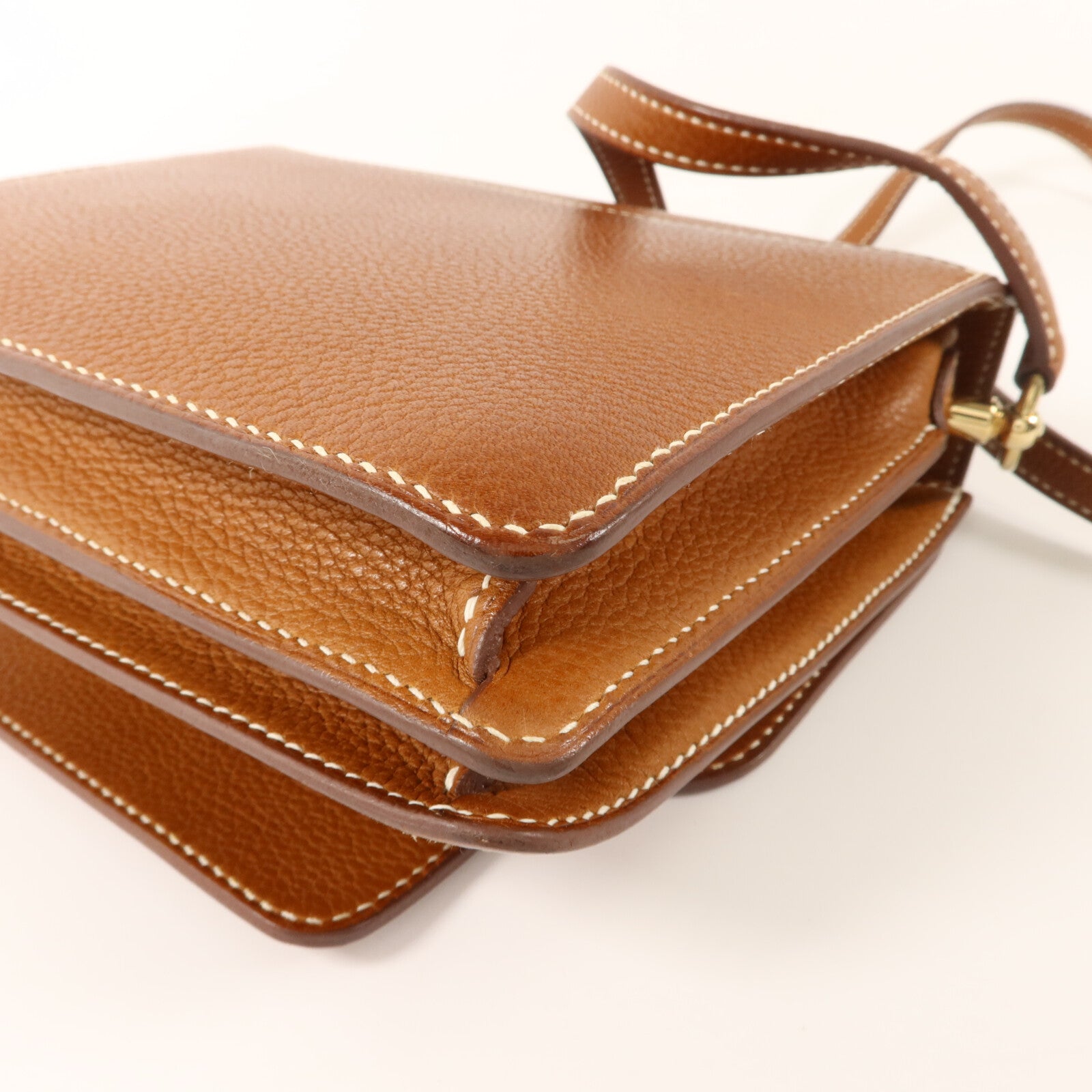 HERMES Barenia皮革Mini Roulis肩背袋Gold