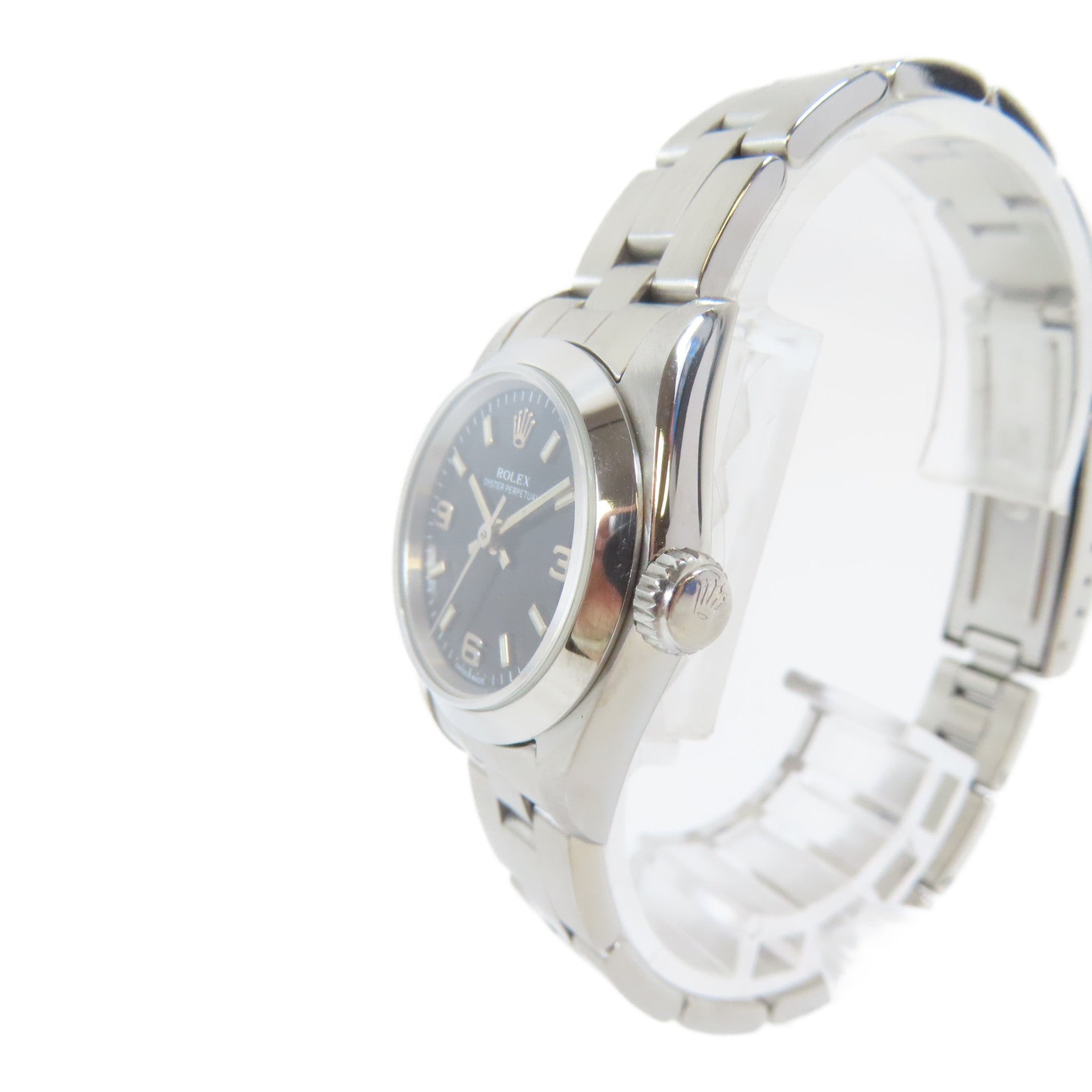 ROLEX Oyster Perpetual不鏽鋼手錶自動機芯黑色#17.5cm