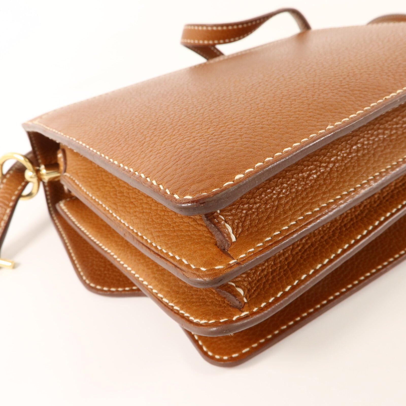 HERMES Barenia皮革Mini Roulis肩背袋Gold