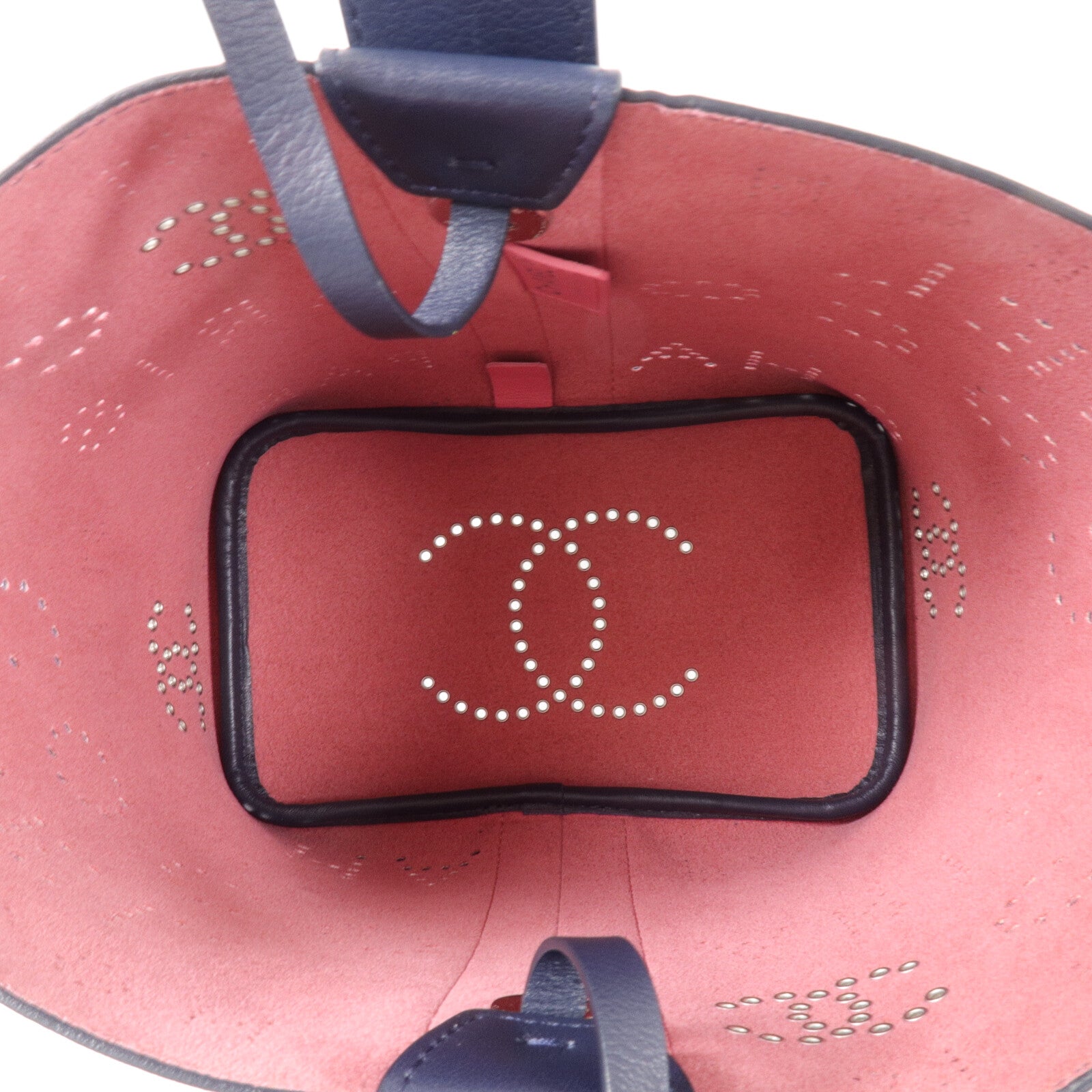 CHANEL 牛皮皮革/Tweed Piercing Light Bucket Bag鏈帶肩背袋