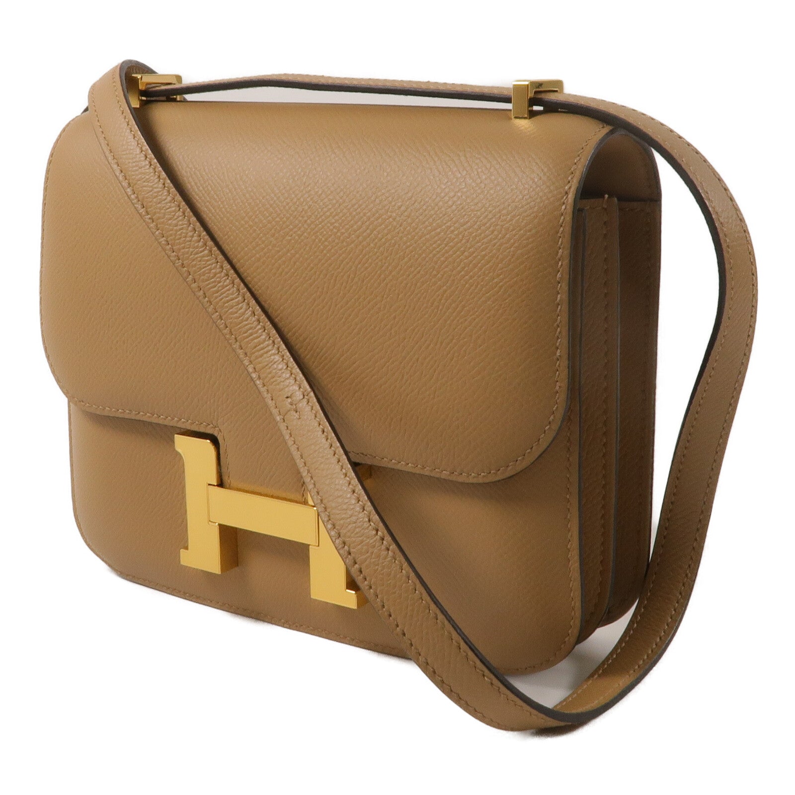 HERMES Epsom皮革Constance Mini肩背袋Chai