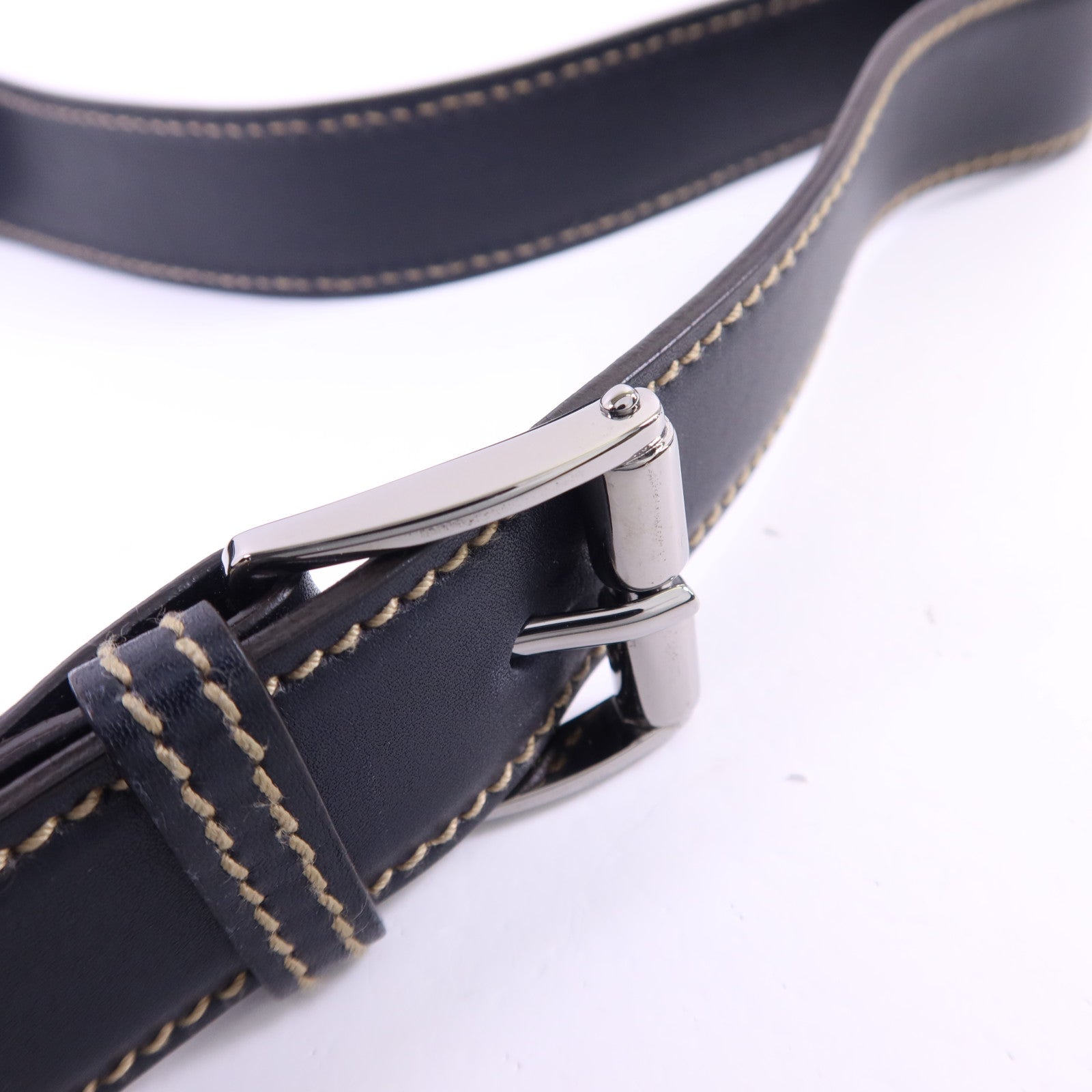 GUCCI 牛皮皮革Messenger Bag銀扣肩背袋