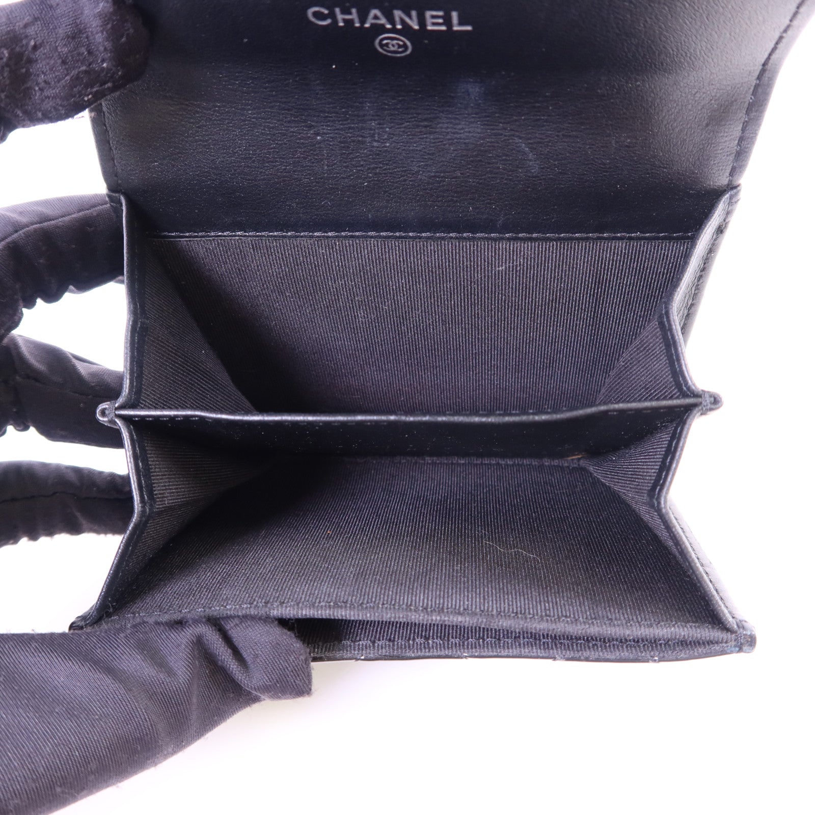 CHANEL 漆皮皮革Card Case銀扣卡片套