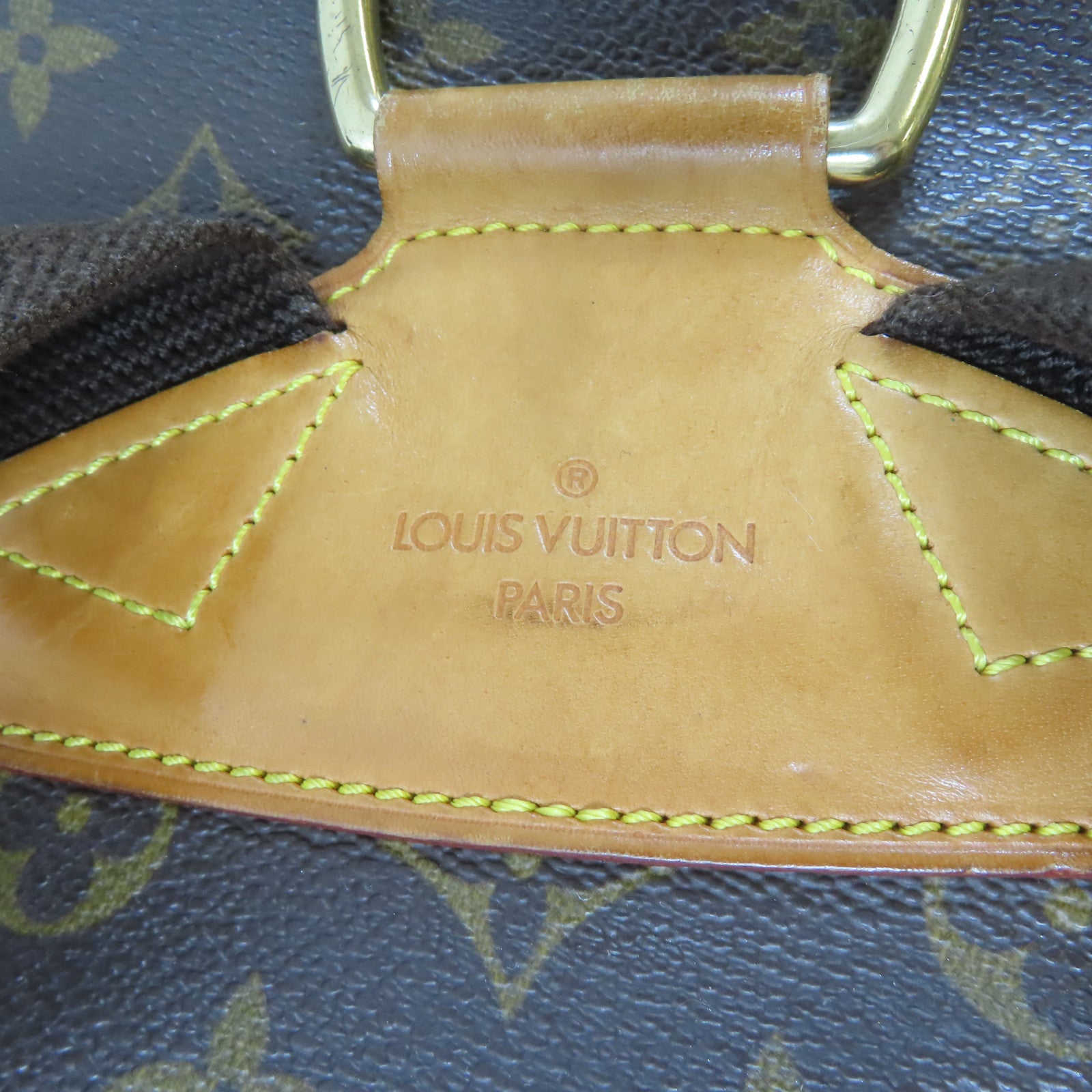 LOUIS VUITTON Monogram Montsouris GM金扣背包啡色