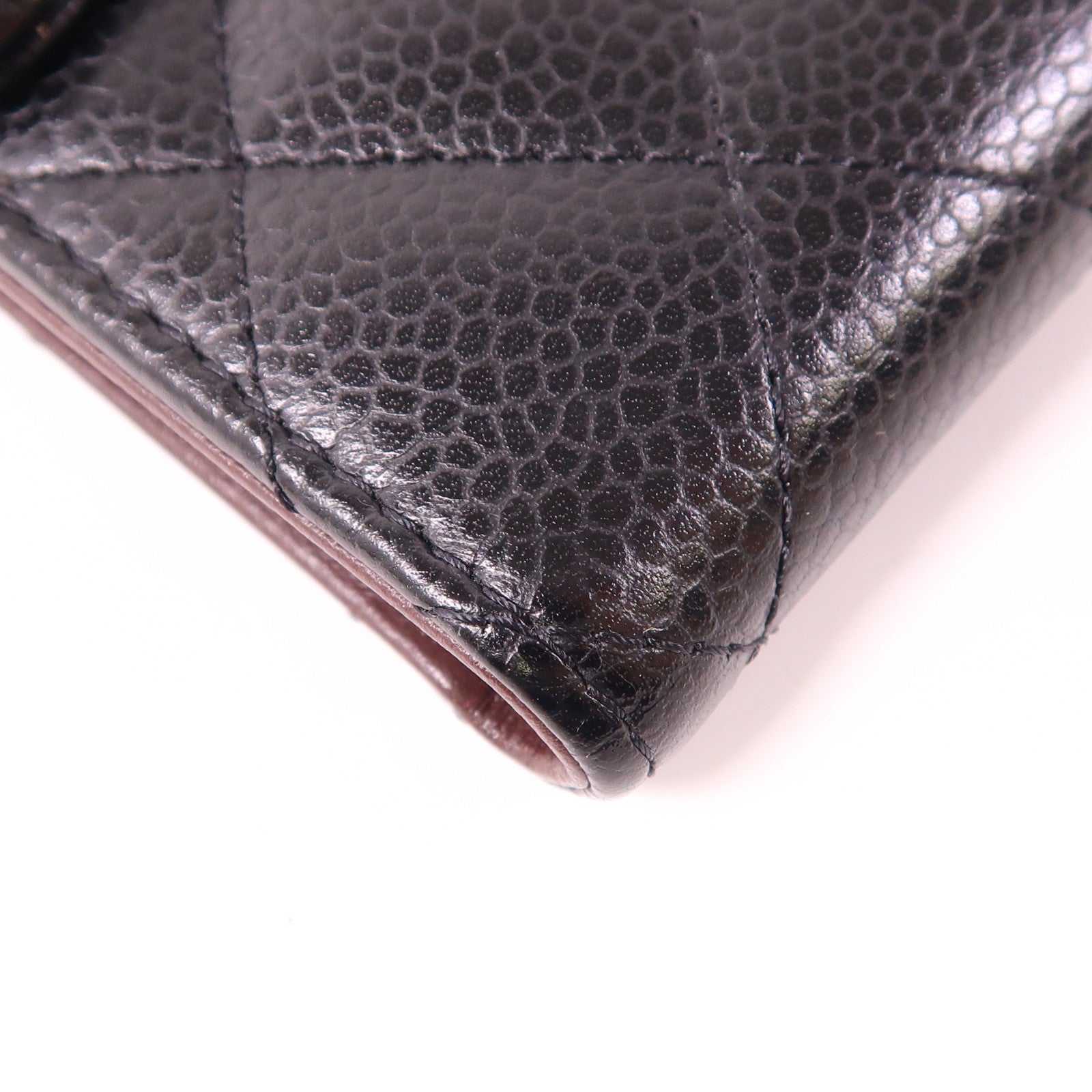 CHANEL 牛皮皮革Wallet金扣錢包
