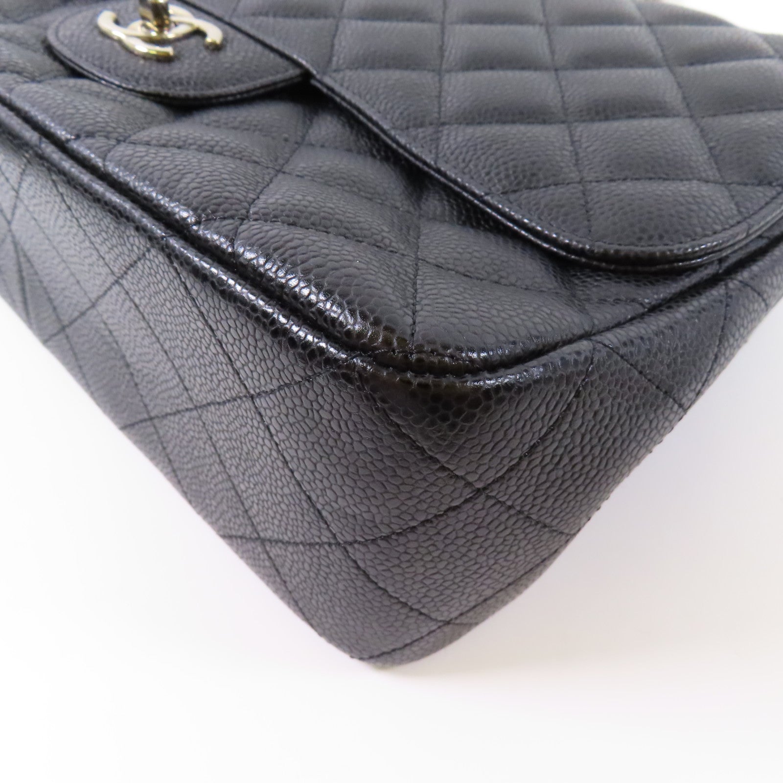 CHANEL 牛皮皮革Large Classic金扣鏈帶肩背袋