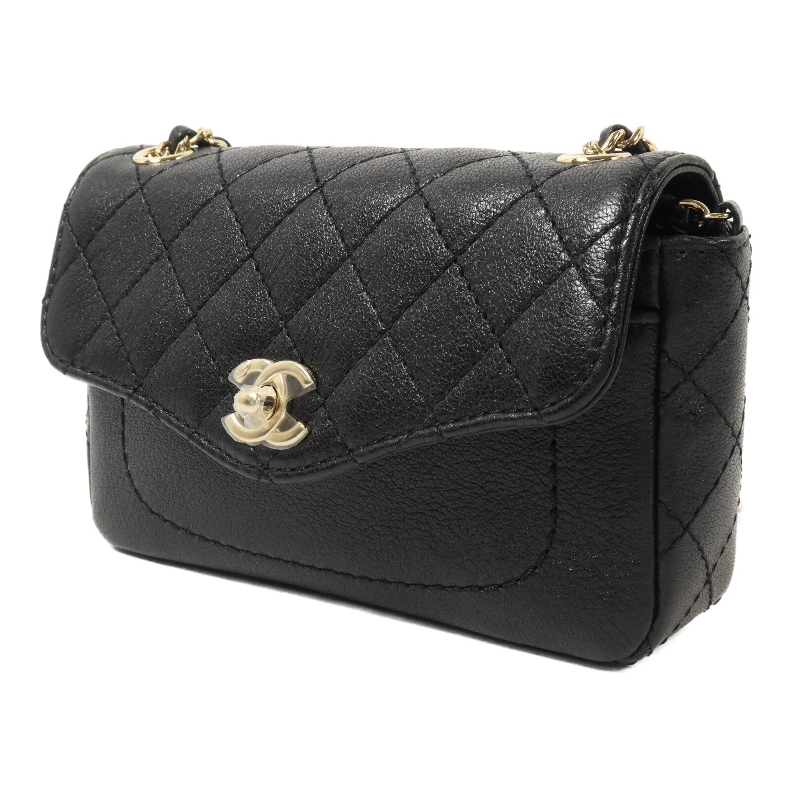 CHANEL 牛皮皮革Chain Shoulder鏈帶肩背袋