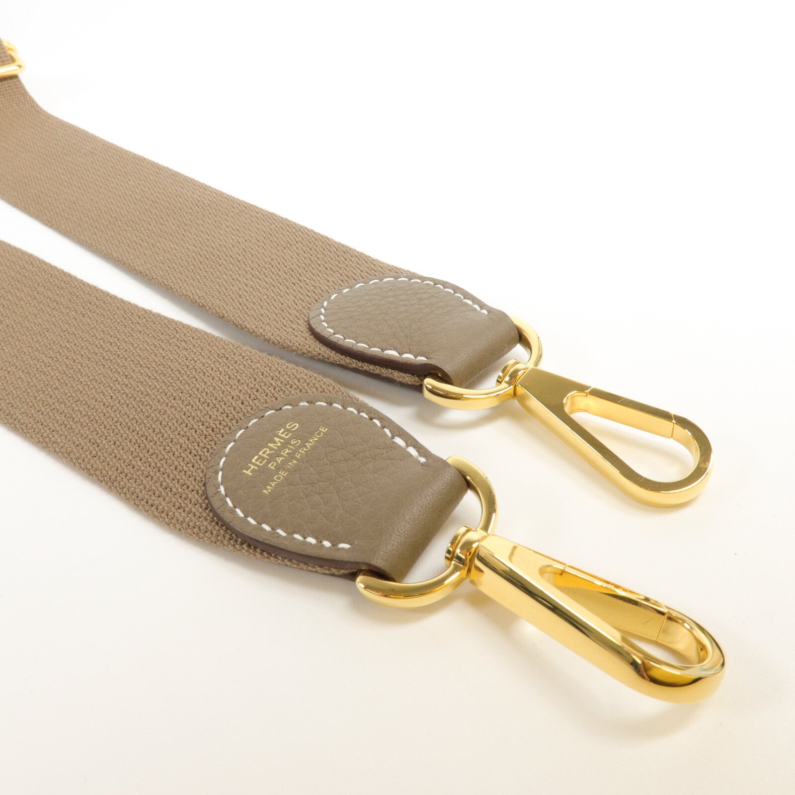 HERMES Clemence皮革Evelyne 23肩背袋Etoupe