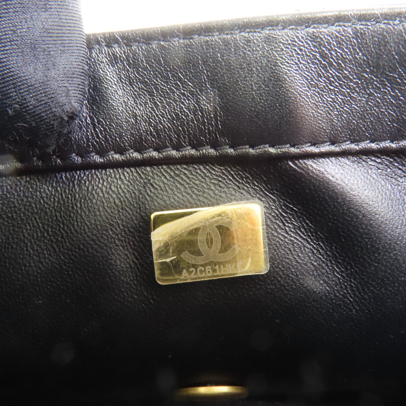 CHANEL 牛皮皮革Top Handle金扣手挽肩背兩用袋