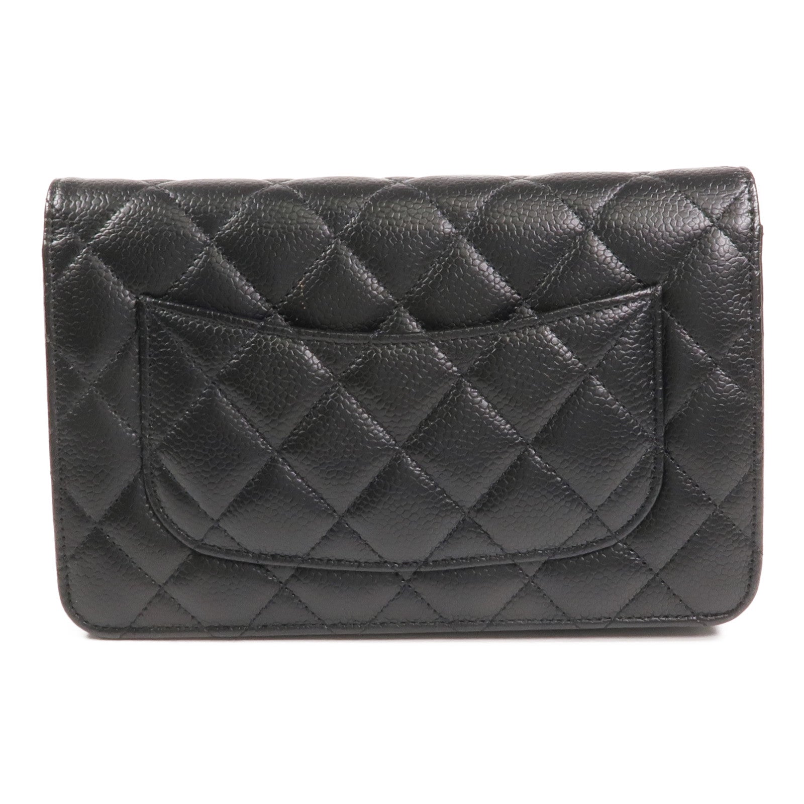 CHANEL 牛皮皮革WOC Wallet On Chain銀扣鏈帶肩背袋