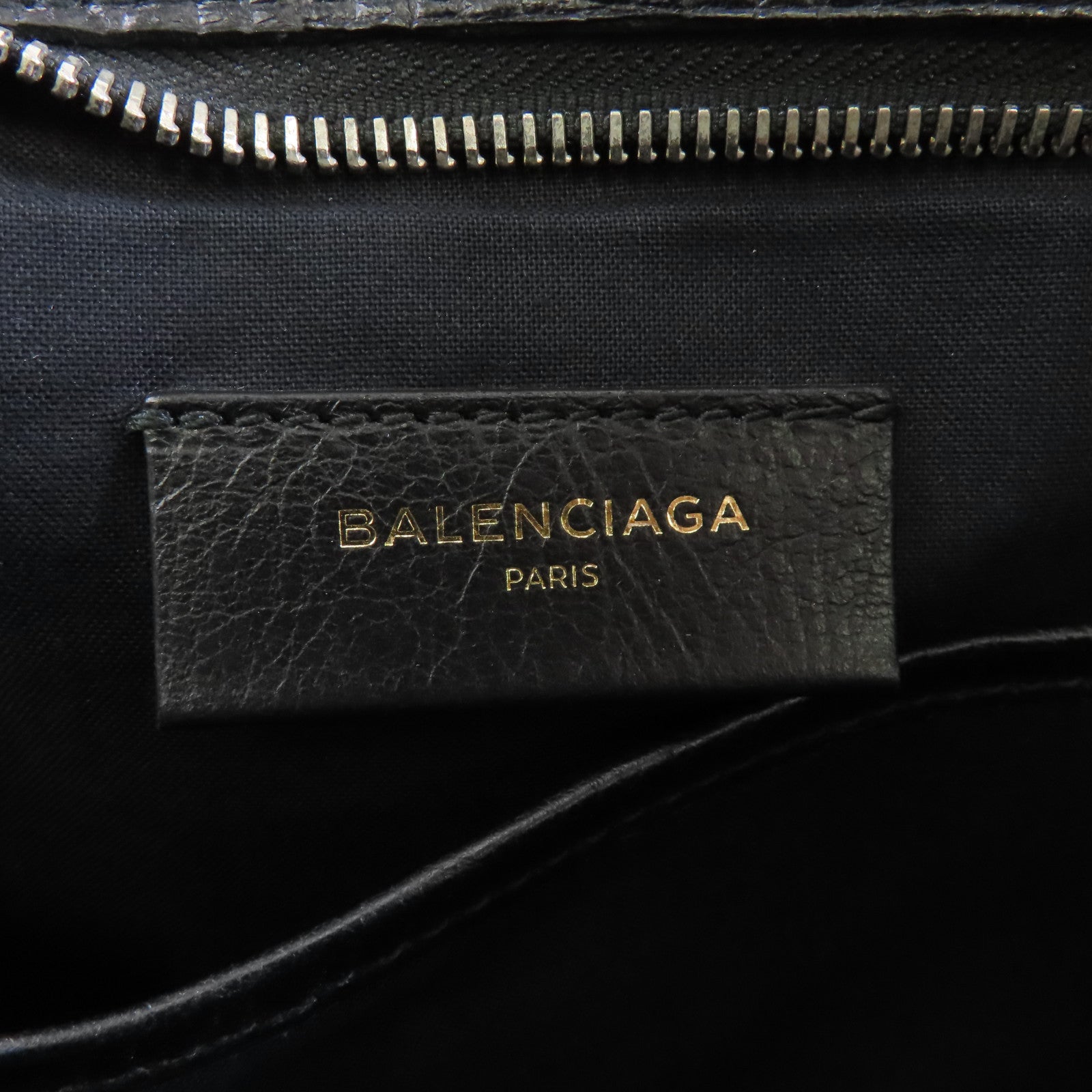 BALENCIAGA 【激減優惠】牛皮皮革Clutch Bag銀扣手拿包黑色