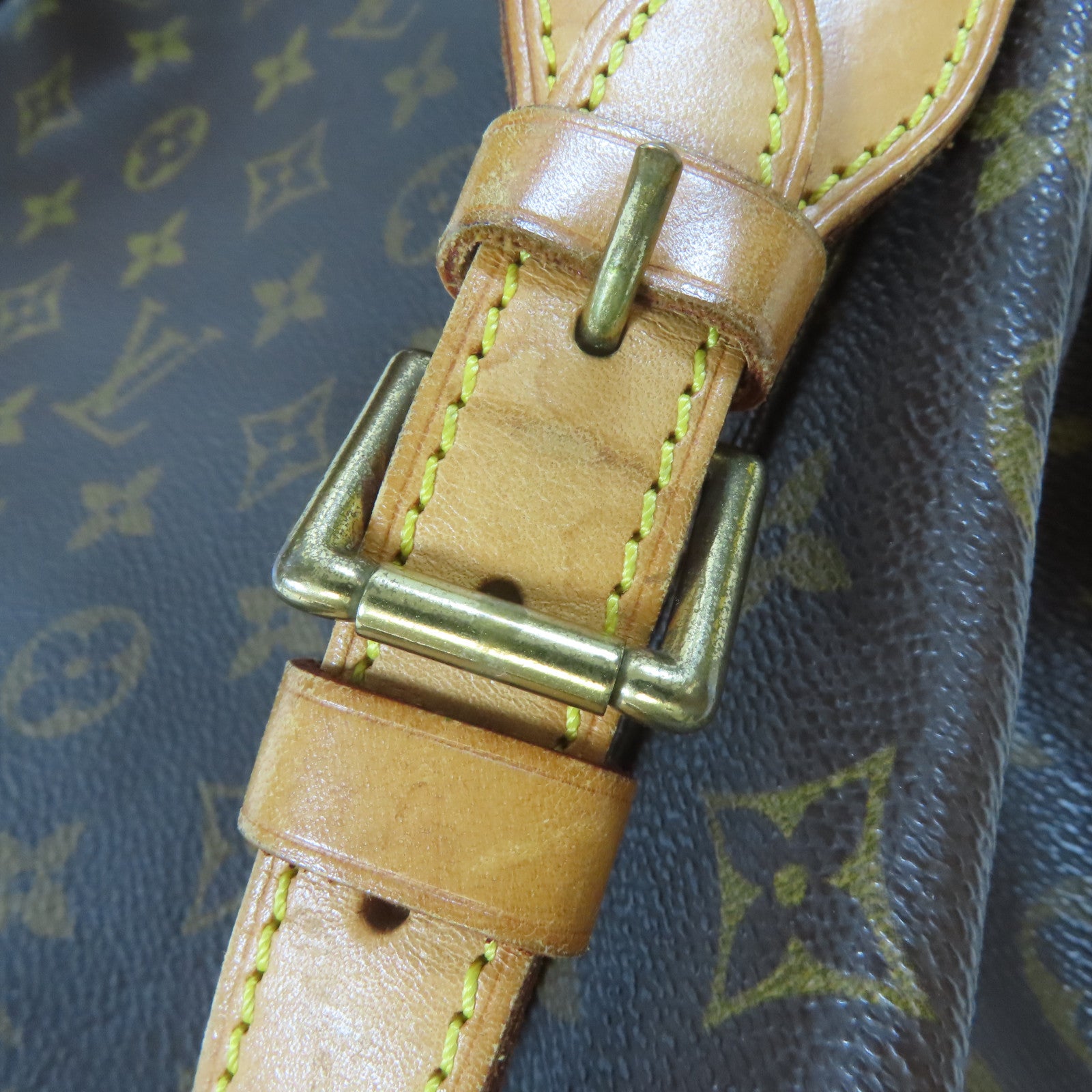 LOUIS VUITTON Monogram Montsouris GM金扣背包啡色