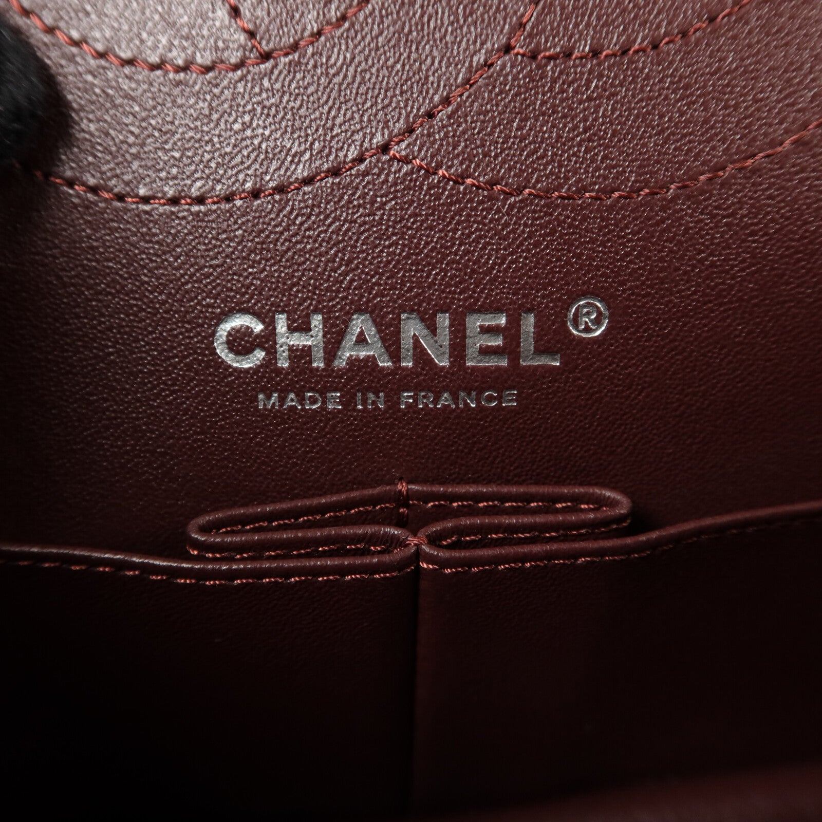 CHANEL 牛皮皮革2.55 Small鏈帶手挽肩背兩用袋