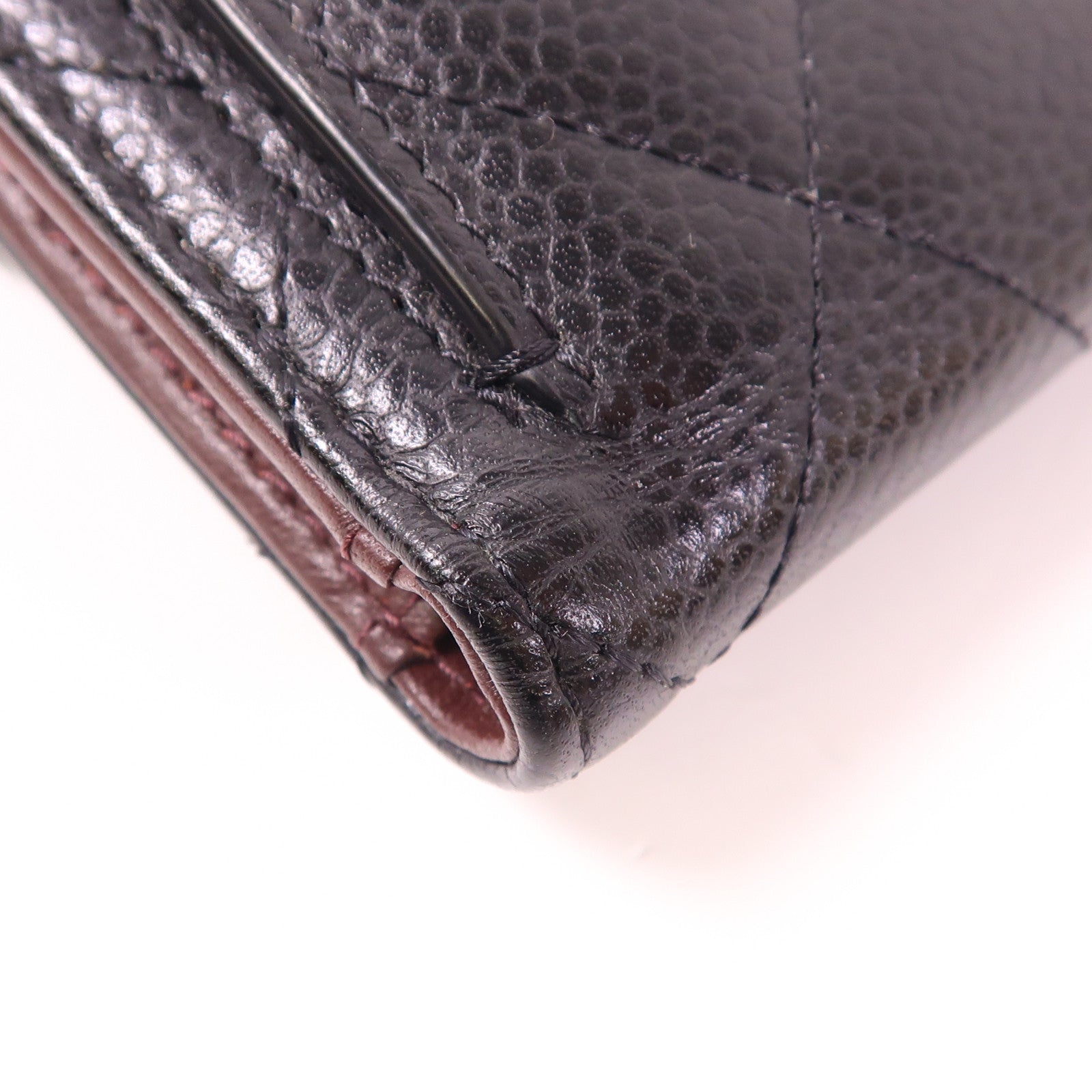 CHANEL 牛皮皮革Wallet金扣錢包