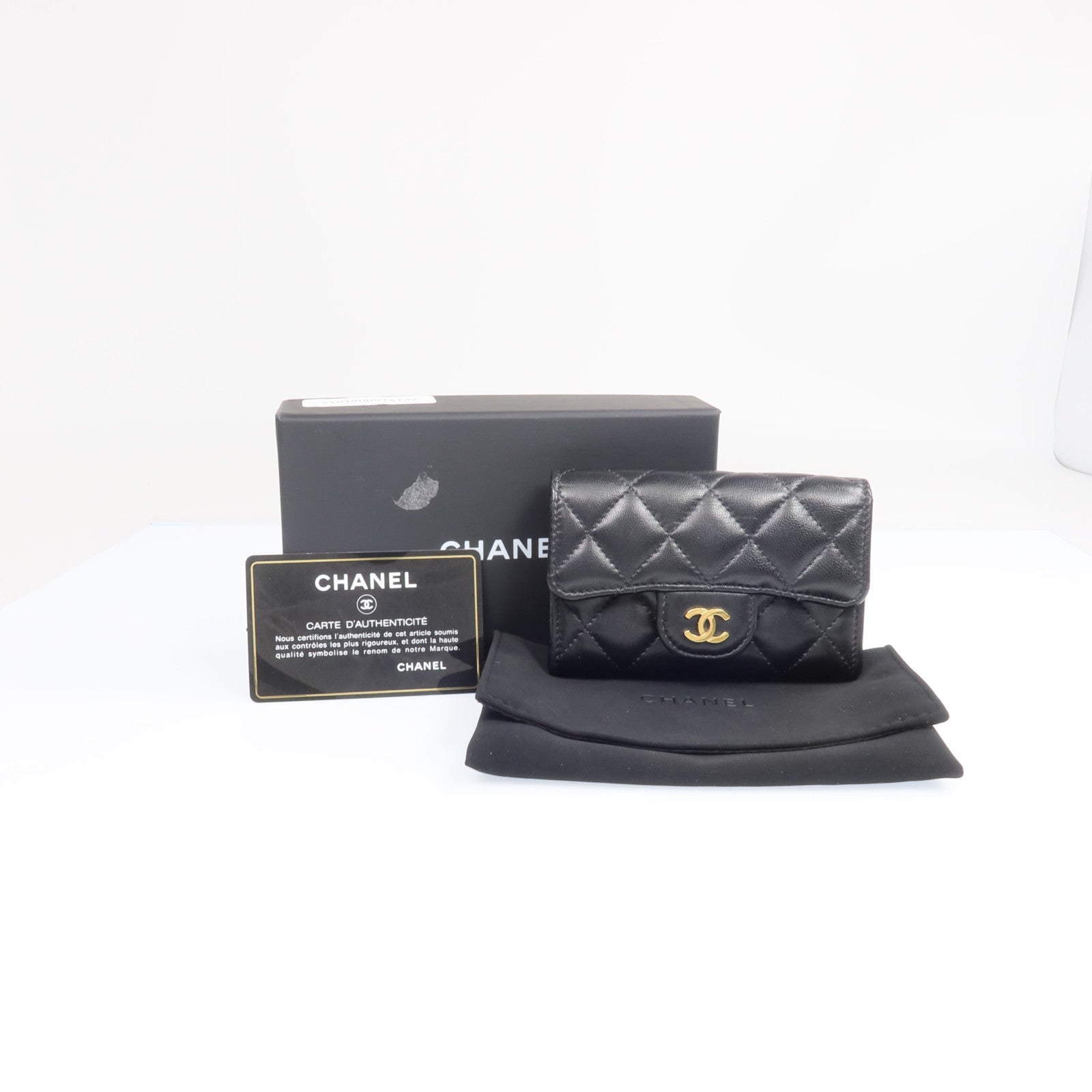 CHANEL 羊皮皮革Card Case金扣卡片套