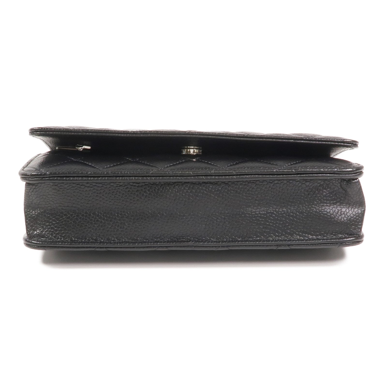 CHANEL 牛皮皮革WOC Wallet On Chain銀扣鏈帶肩背袋
