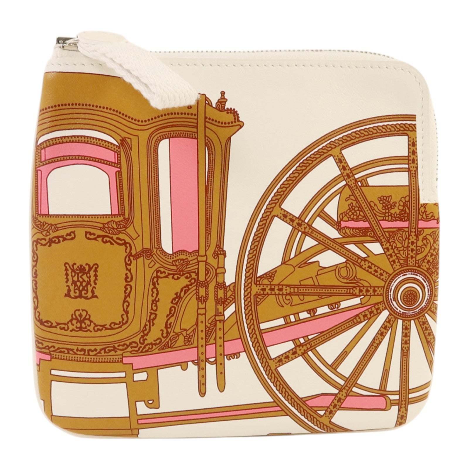 HERMES Swift皮革Carre Pocket Pouch銀扣手拿包