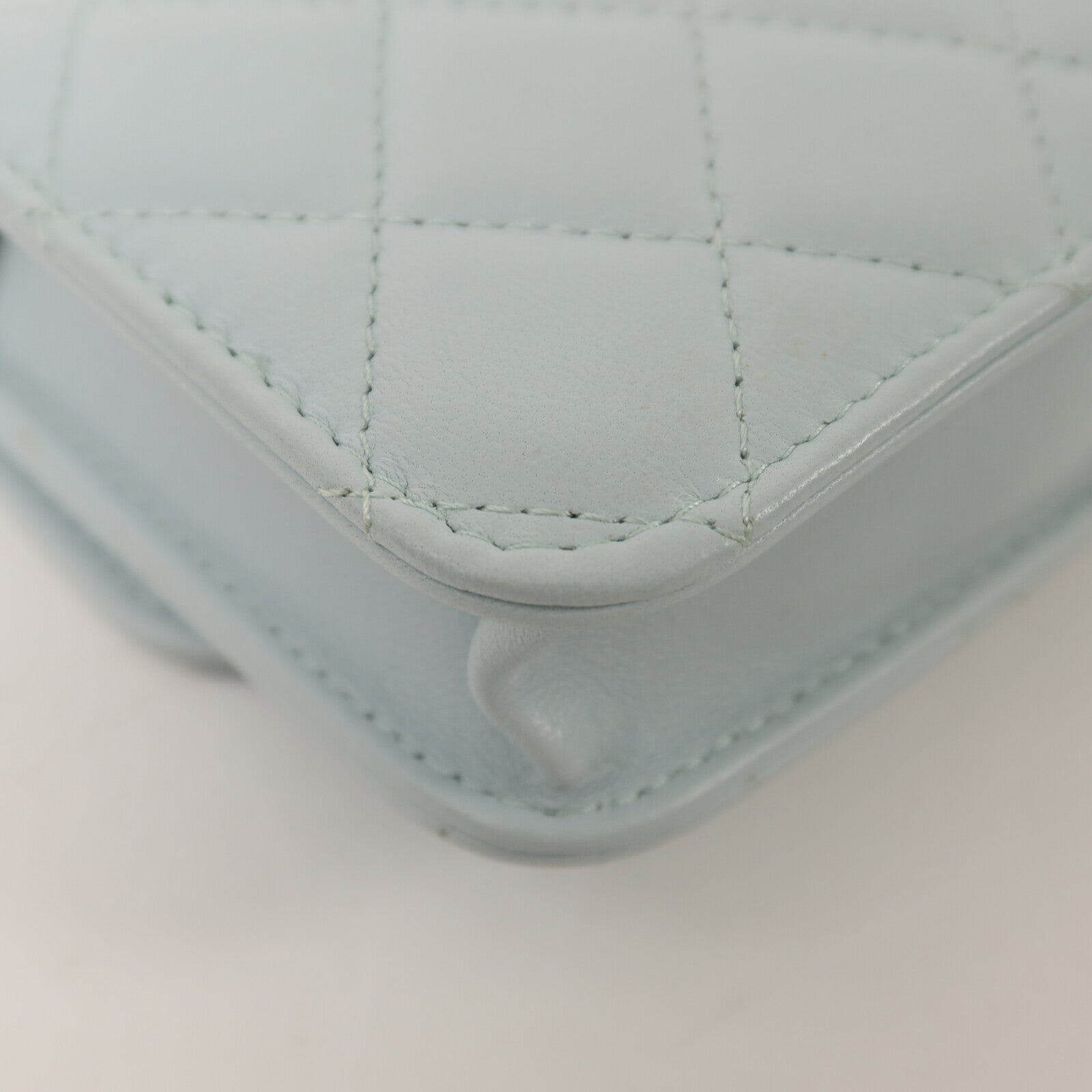 CHANEL 羊皮皮革Top Handle Flap金扣鏈帶手挽肩背兩用袋