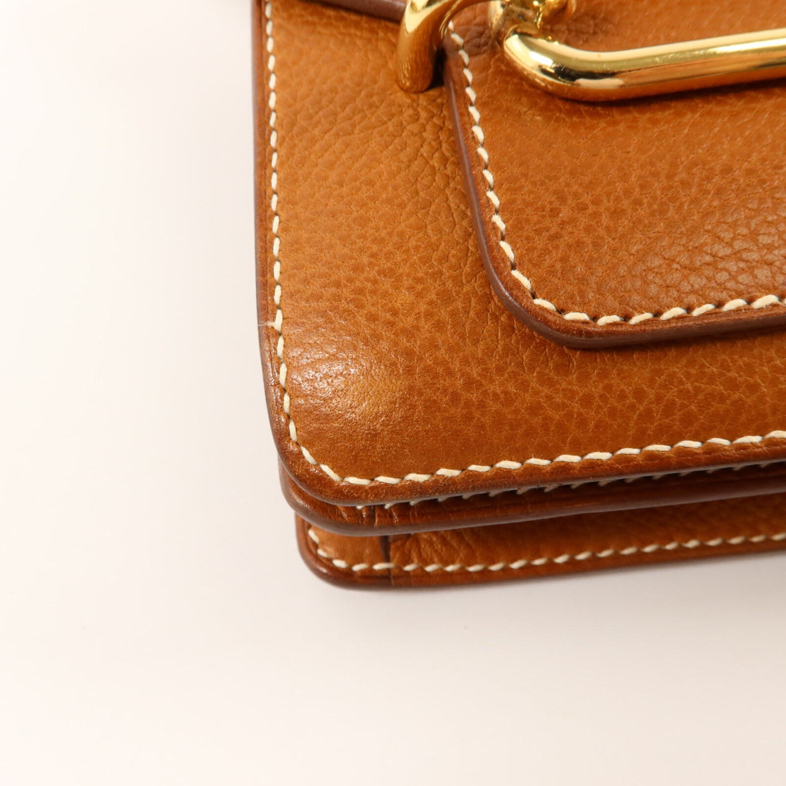 HERMES Barenia皮革Mini Roulis肩背袋Gold