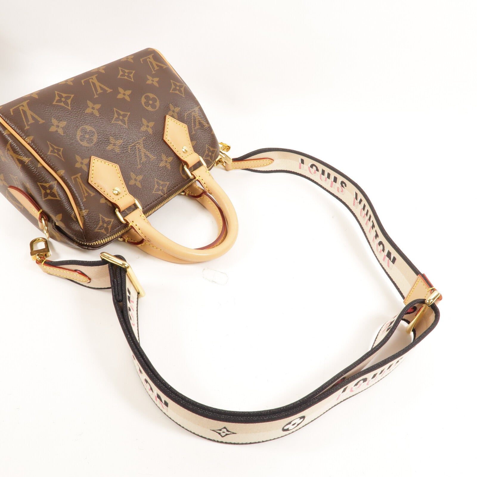 LOUIS VUITTON Monogram Speedy Bandouliere 20金扣手挽肩背兩用袋