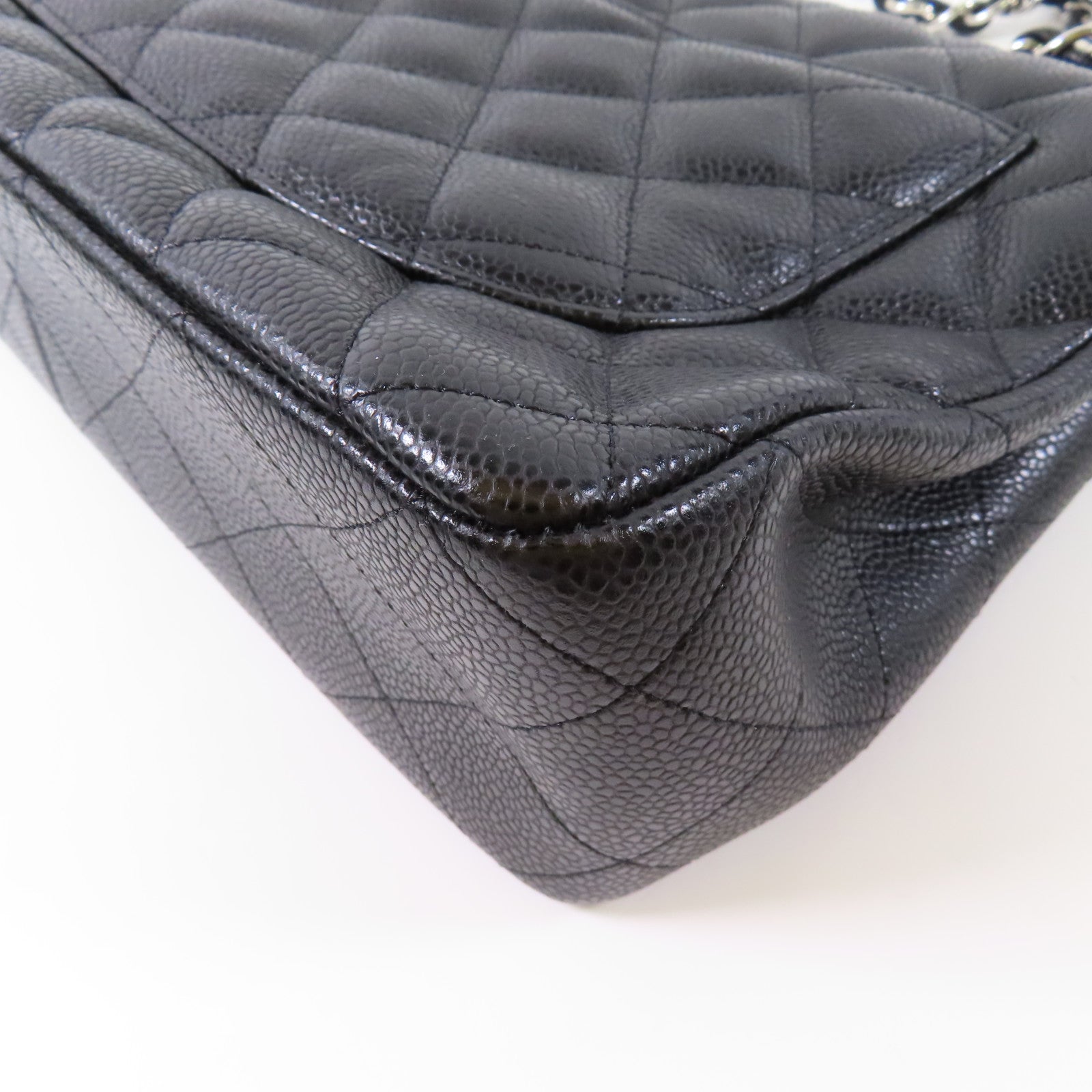 CHANEL 牛皮皮革Large Classic金扣鏈帶肩背袋