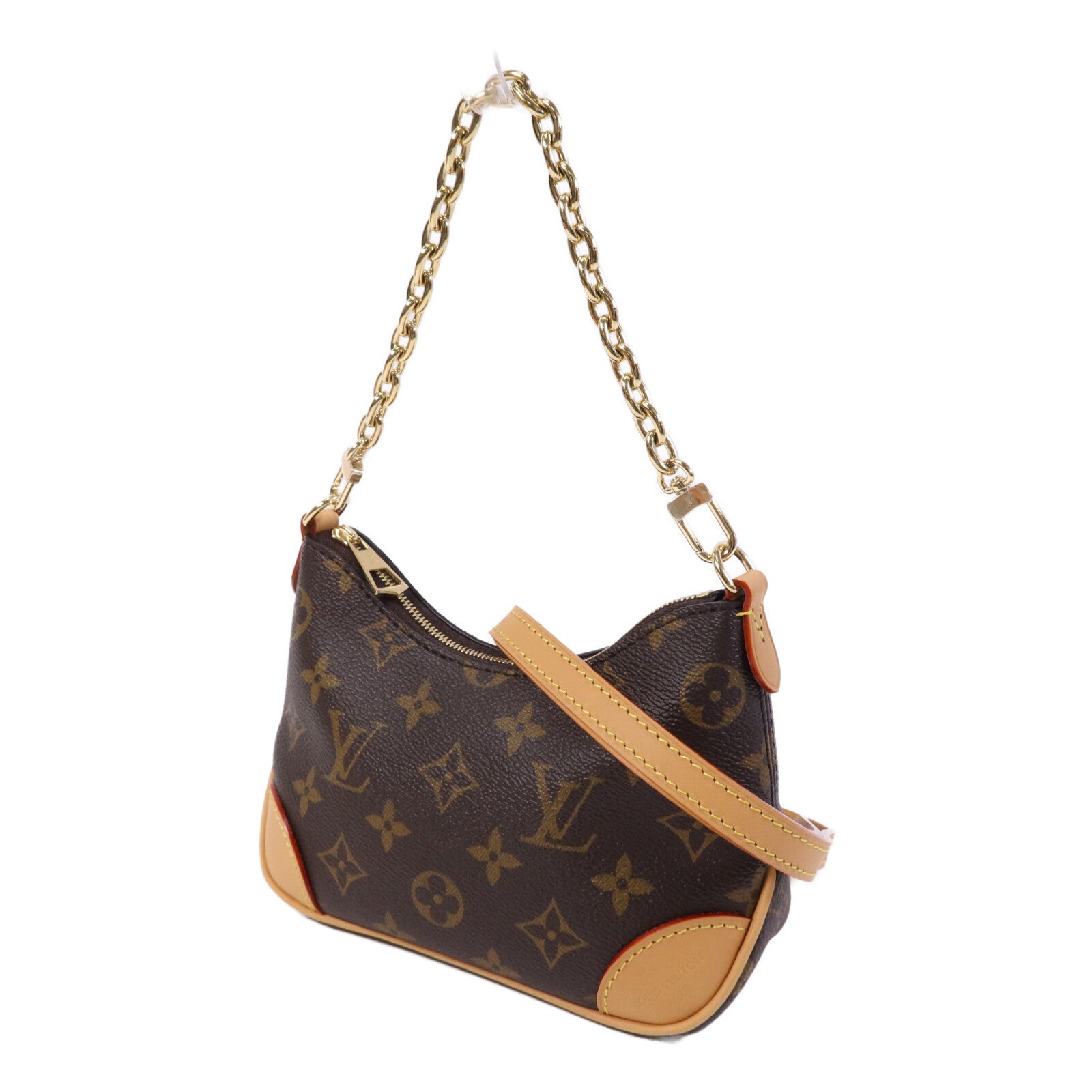 LOUIS VUITTON Monogram Nano Boulogne金扣鏈帶肩背袋